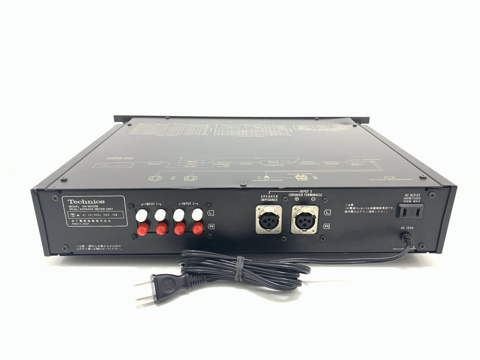 TECHNICS SH 9020 Professional XLR Peak Average Meter Unit Vintage