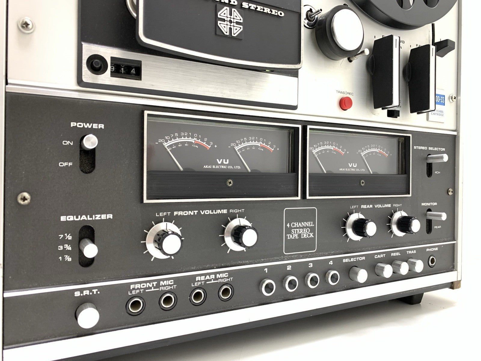 AKAI 1800 DSS Reel to Reel + 8Track 4 Channel 7" Tape Vintage 1972 WORK GoodLook
