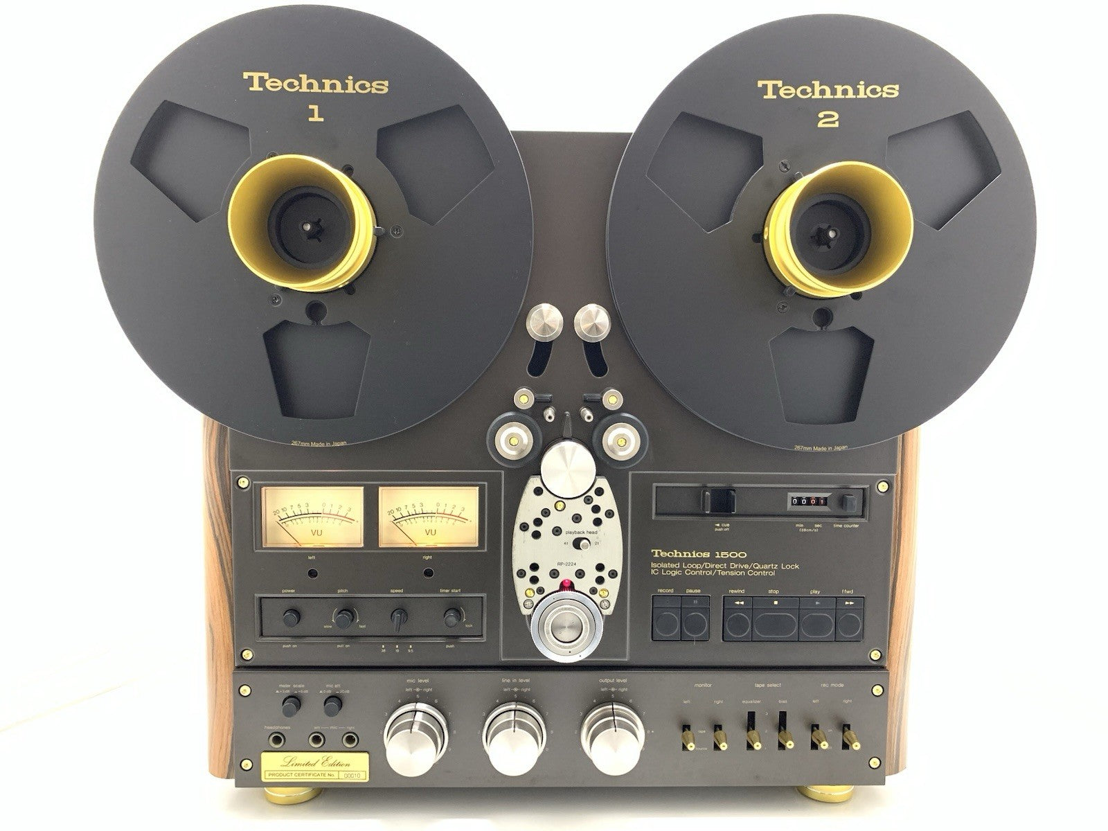 TECHNICS RS 1500U Limited Edition 24K Gold Rosewood Reel to Reel Exclusive TAPE