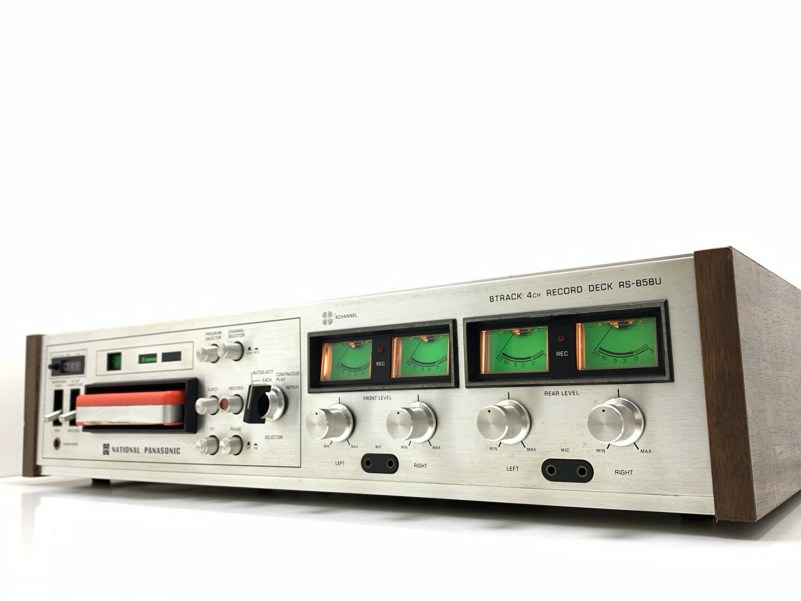 NATIONAL PANASONIC RS 858U 4Channel Quadraphonic 8 Track Recorder WORK Good Look