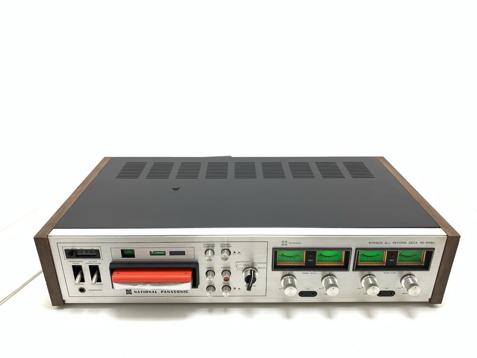 NATIONAL PANASONIC RS 858U 4Channel Quadraphonic 8 Track Recorder WORK Good Look
