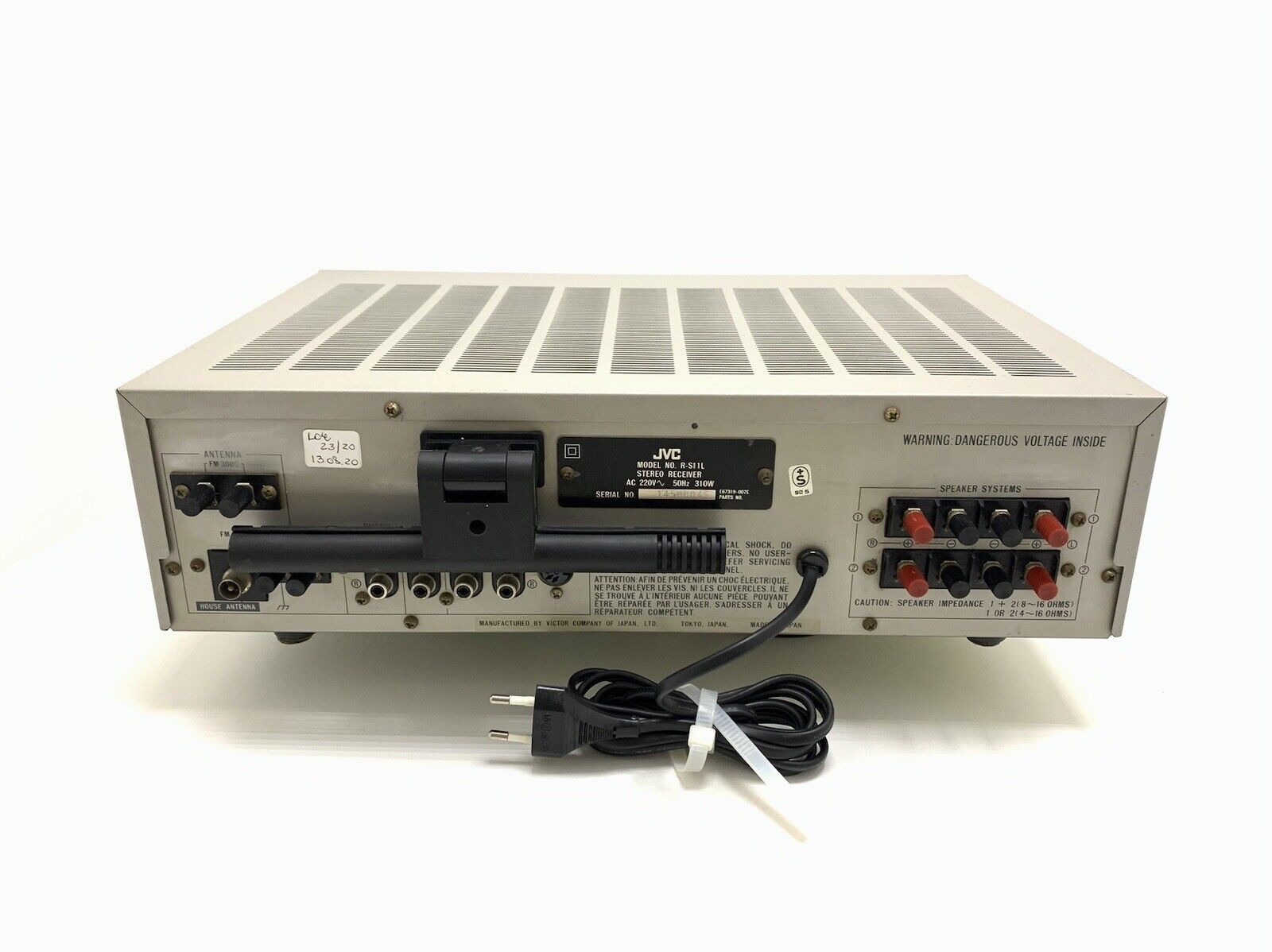 JVC R-S11L AM/FM Stereo Receiver 2 X 25 Watts RMS Vintage 1980 WORK Good Look