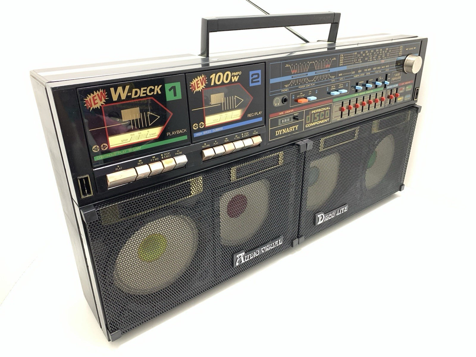 DYNASTY ES555 BOOMBOX Ghettoblaster MADONNA Radio Cassette Stereo WORK Good Look