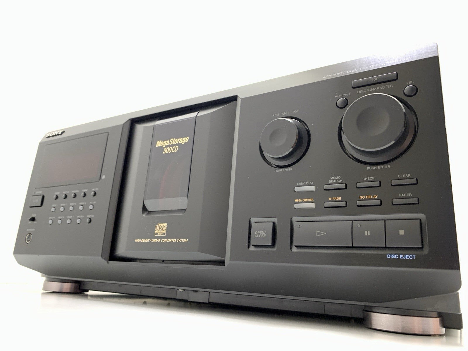 SONY CDP CX355 MegaStorage 300 CD Compact Disc Changer Vintage WORK Good Look