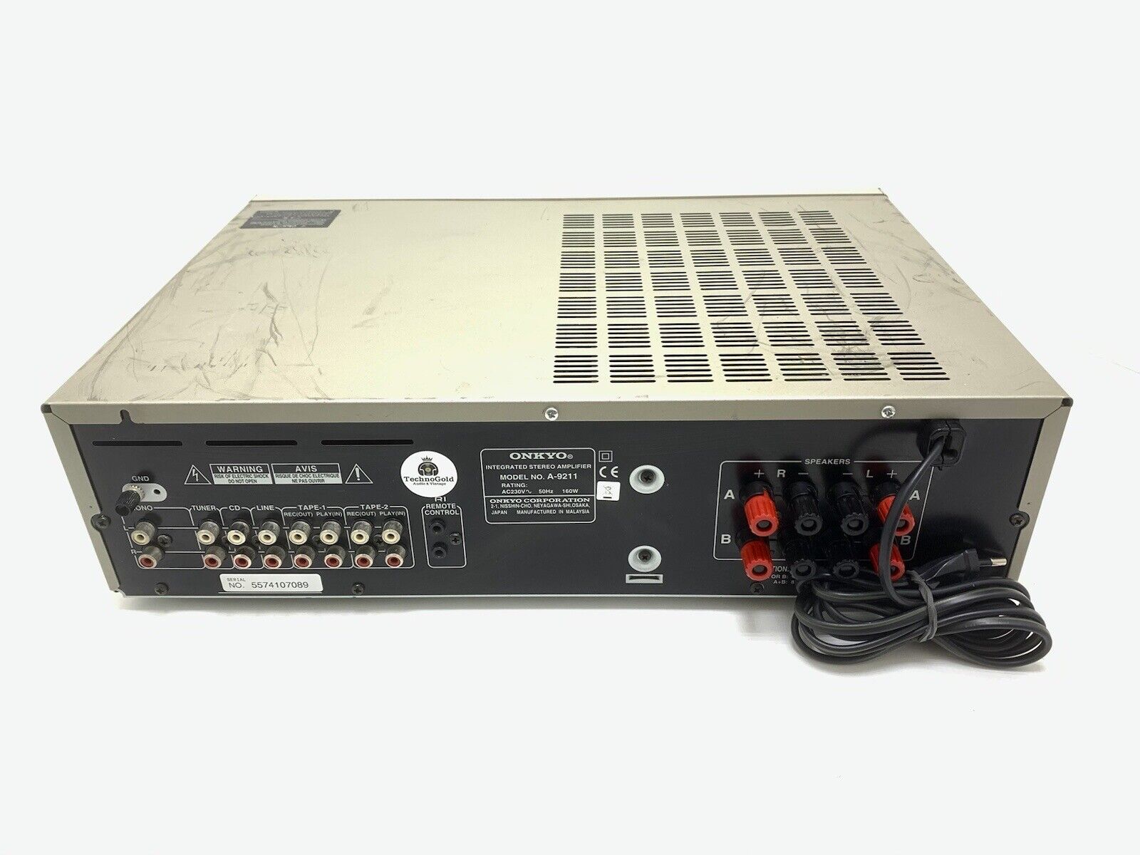 ONKYO A-9211 Integrated Stereo Amplifier 80 W RMS Vintage 1997 Hi Fi Good Look
