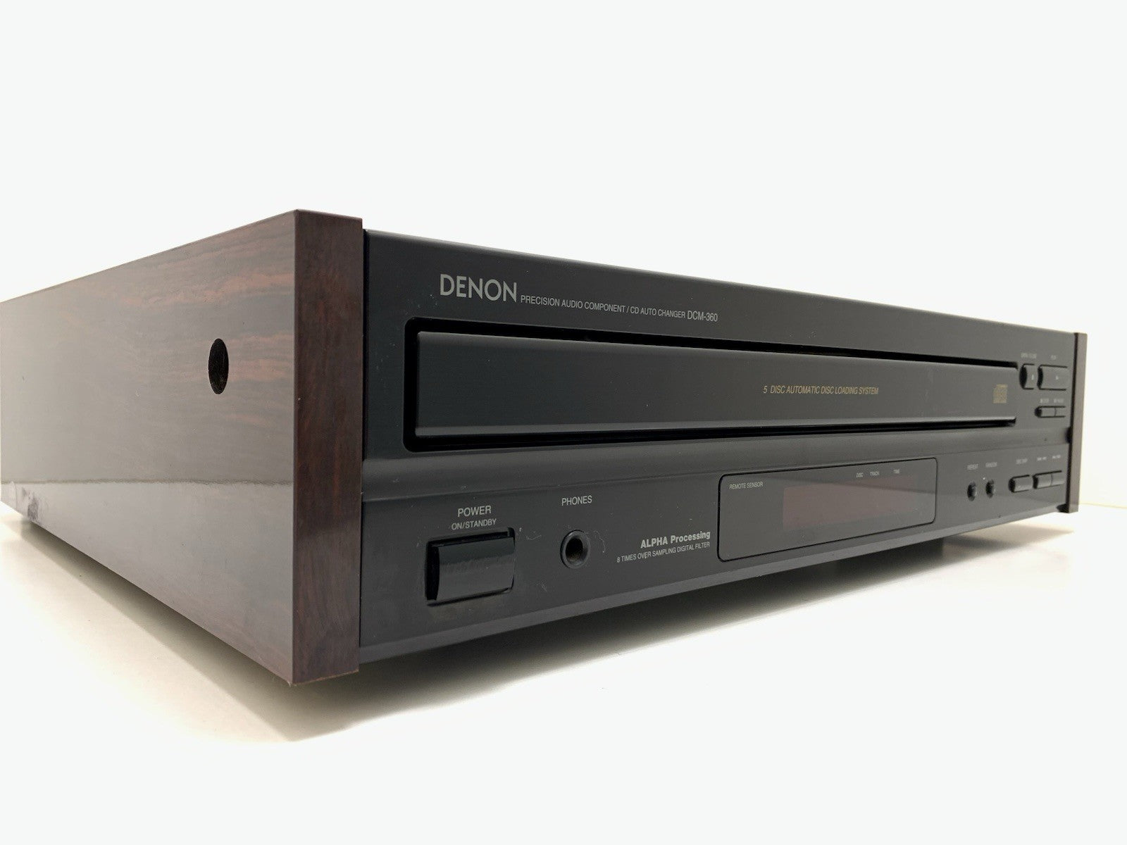 DENON DCM 360 Auto Changer Compact Disc Player 5 CD Vintage 1996 WORK Good Look