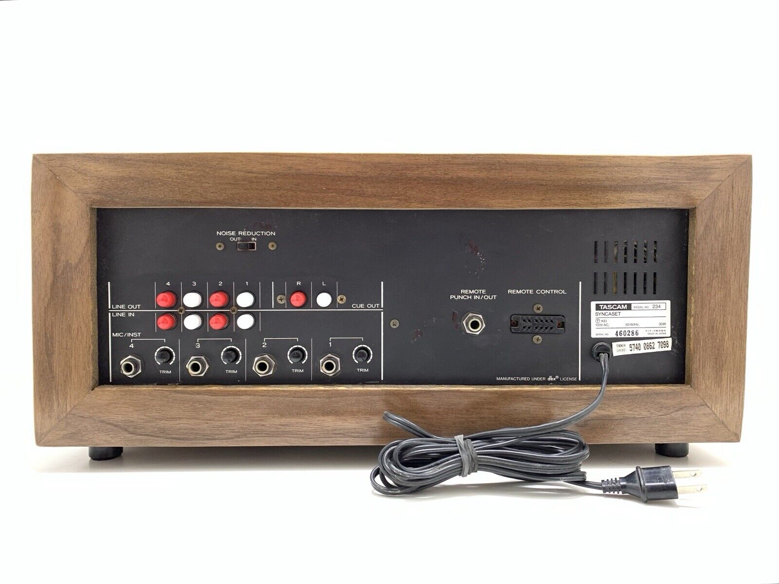 TASCAM 234 Multitrack 4 Channel Cassette Deck Vintage Wood Box