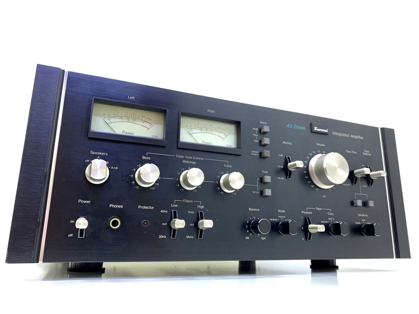 SANSUI AU 20000 Integrated Stereo Amplifier 2 X 170 WRMS Vintage 1975 Good Look