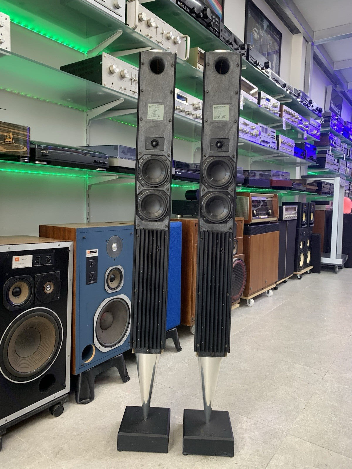 Bang Olufsen B&O BEOLAB 8000 Vintage ACTIVE Speaker 2 Way 125WRMS Work GOOD LOOK