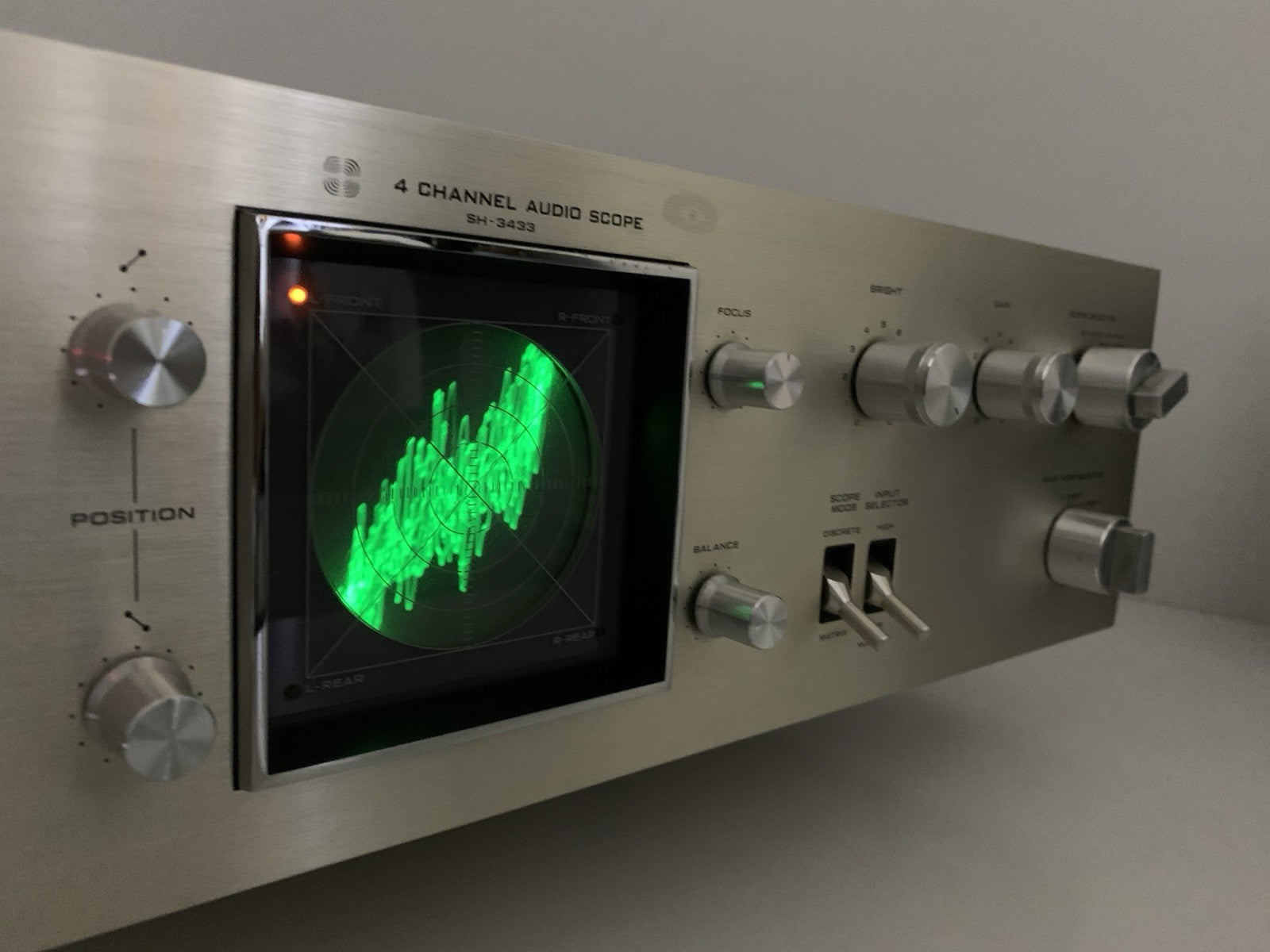 TECHNICS SH-3433 Audio Scope 4 Channel RARE Hi Fi Vintage 1973 WORK Good Look