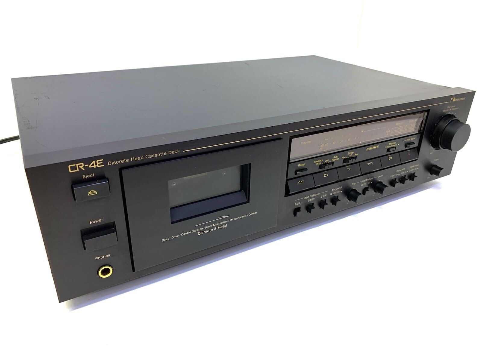 NAKAMICHI CR-4E 3 Head High End Cassette Tape Deck Vintage 1988 WORK Good Look