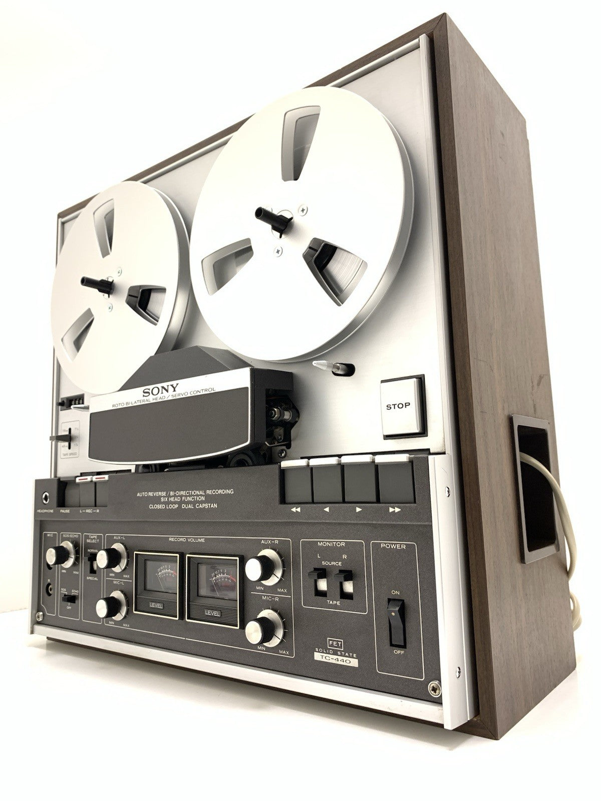 SONY TC 440 Open Reel 4 Track 7" Tape 3 Head Auto Reverse Vintage WORK Good Look