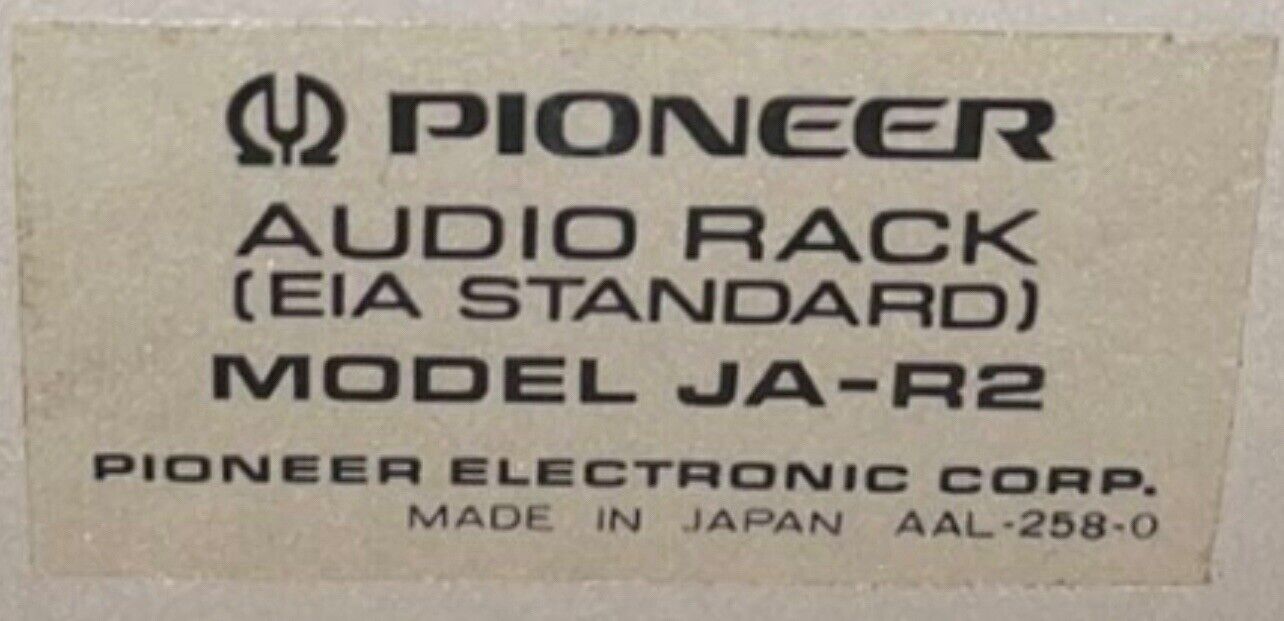 PIONEER JA-R2S Original SPEC Audio Rack 19" Vintage 1980 Refurbished New Wheeels