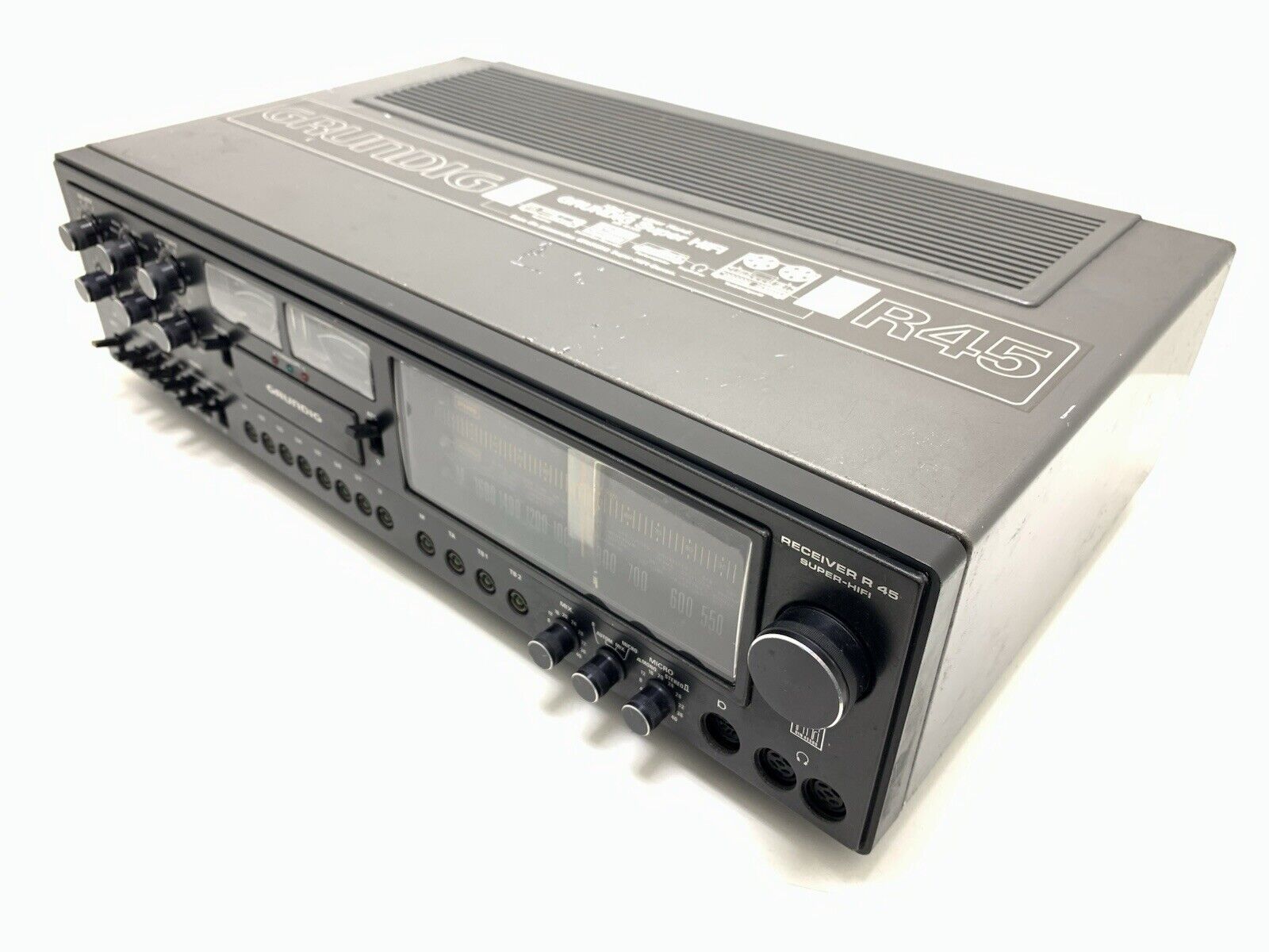 GRUNDIG R 45 Stereo Monster Receiver 2X 50 WRMS Vintage 1977 WORKING Good Look