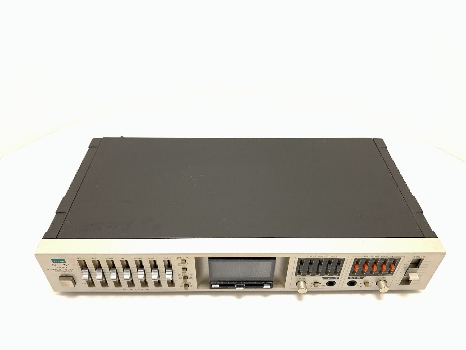 Sansui RG-707 Stereo Graphic Equalizer Consolette Vintage 1983 Work Good Look