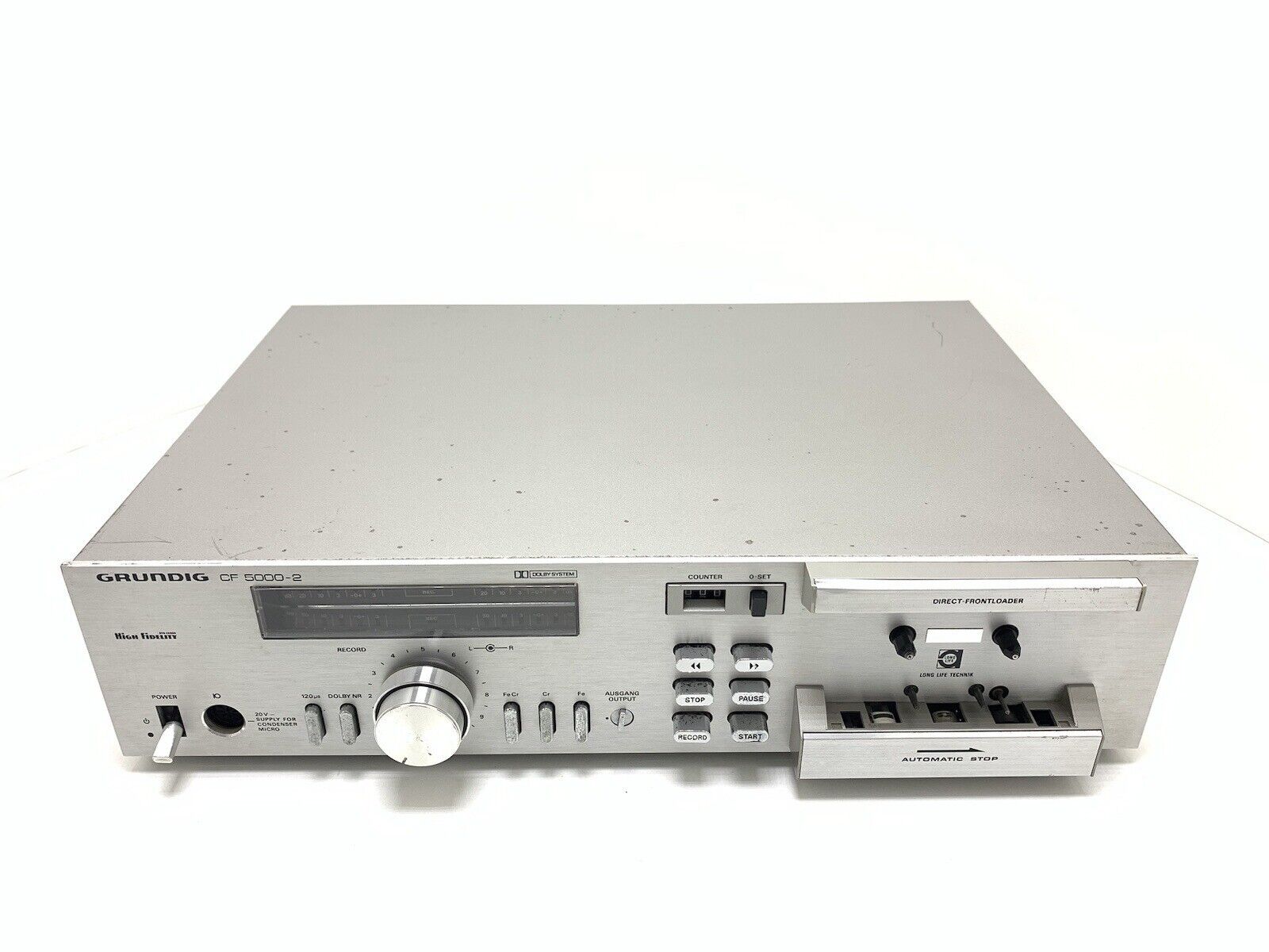 GRUNDIG CF 5000-2 Stereo Cassette Tape Deck 2 Head Vintage 1980 WORK Good Look