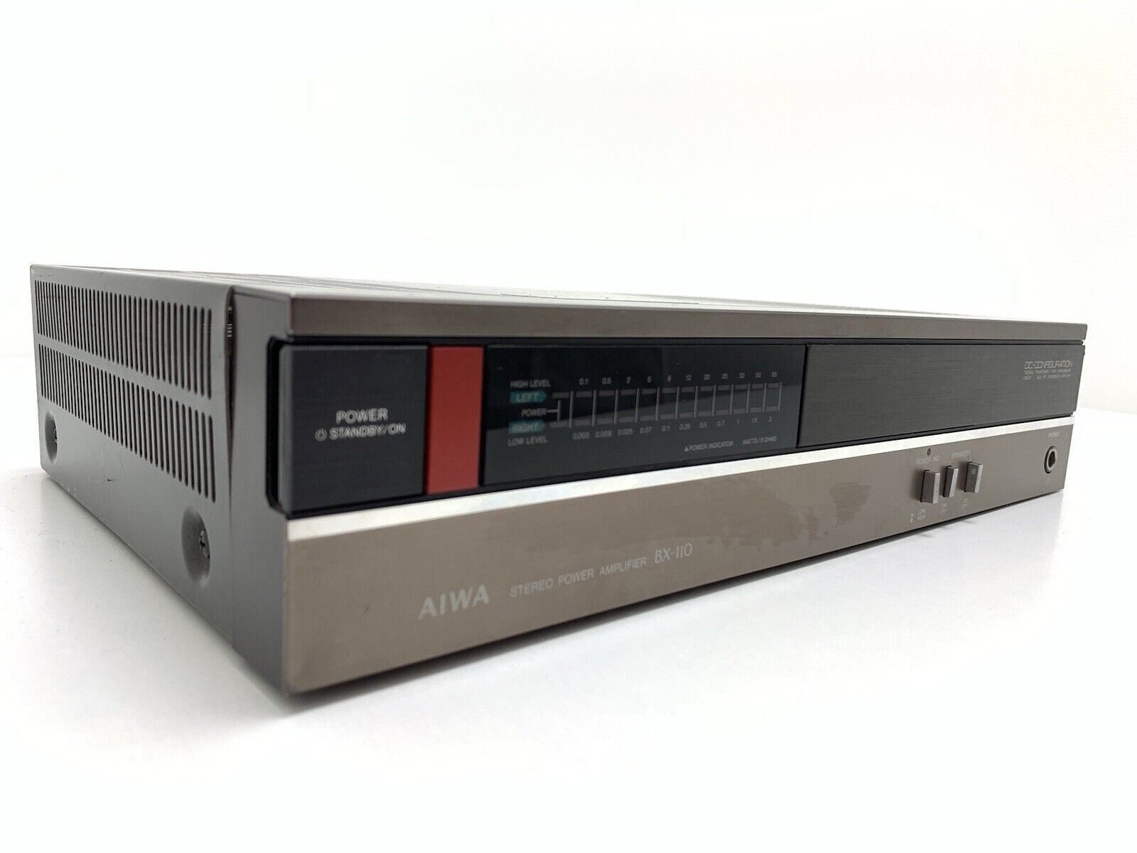 AIWA BX-110 Stereo Power Amplifier Vintage 120 Watts RMS Vintage 1984 GOOD LOOK