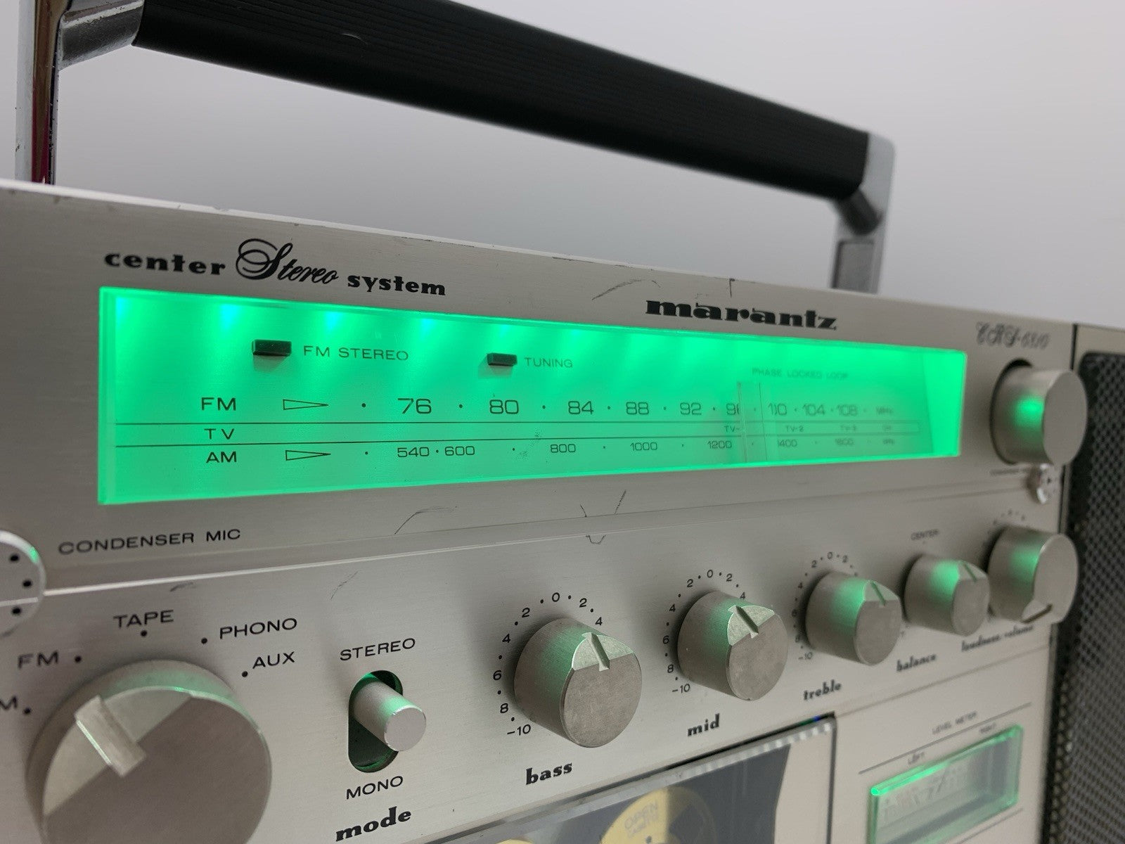 MARANTZ CRS 6810 RARE BOOMBOX STEREO Radio Cassette Vintage 1980 WORK Good Look