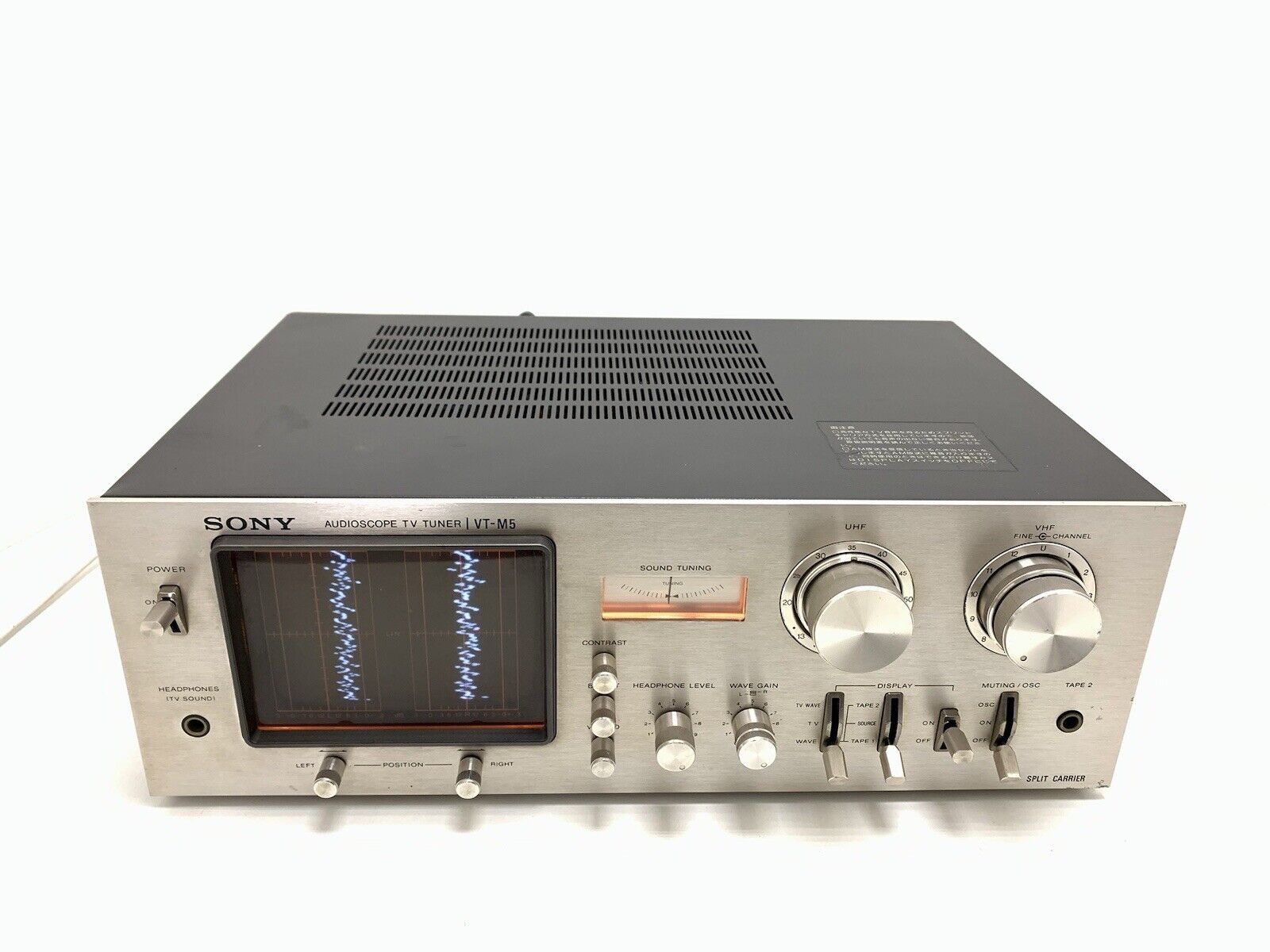 SONY AUDIO SCOPE TV TUNER VT-M5 Hi End Vintage 1977 RARE WORK 220Volts Good Look