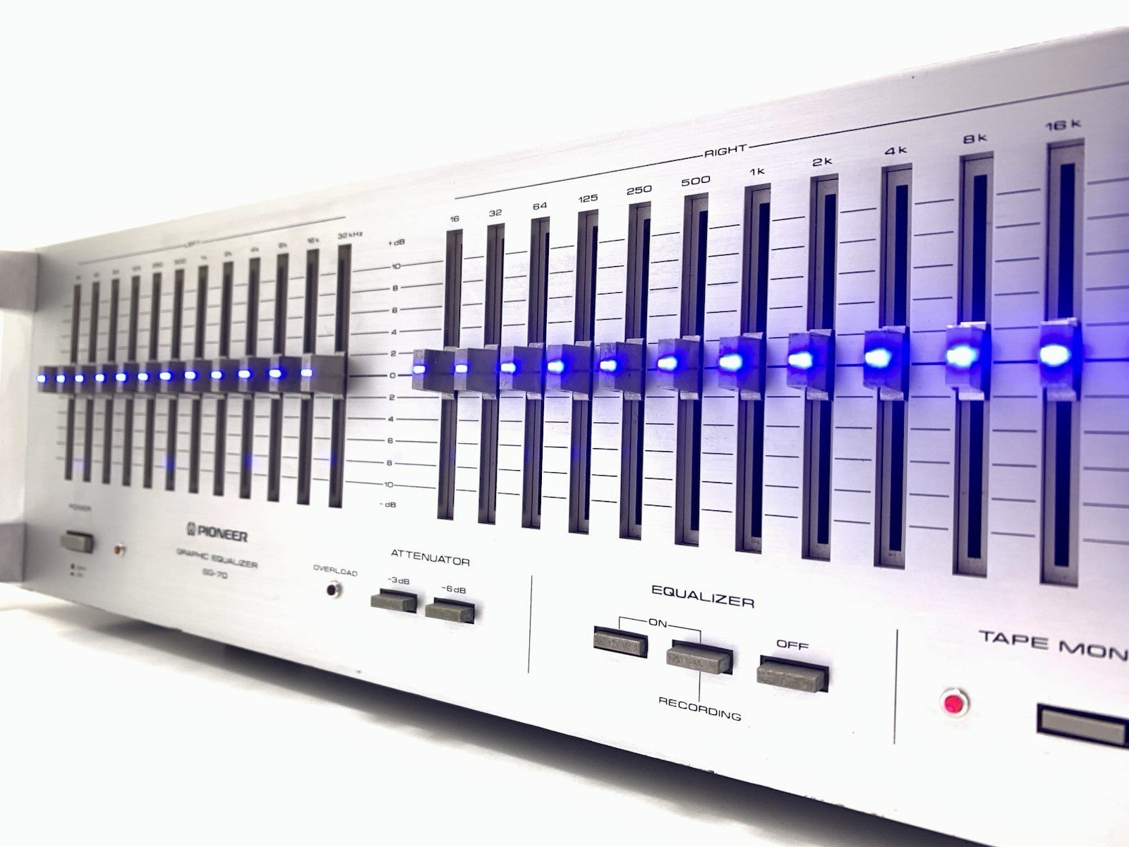 PIONEER SG 70/SG 9800 Graphic Equalizer BLUE LED Rack Handless 19" WORK GoodLook