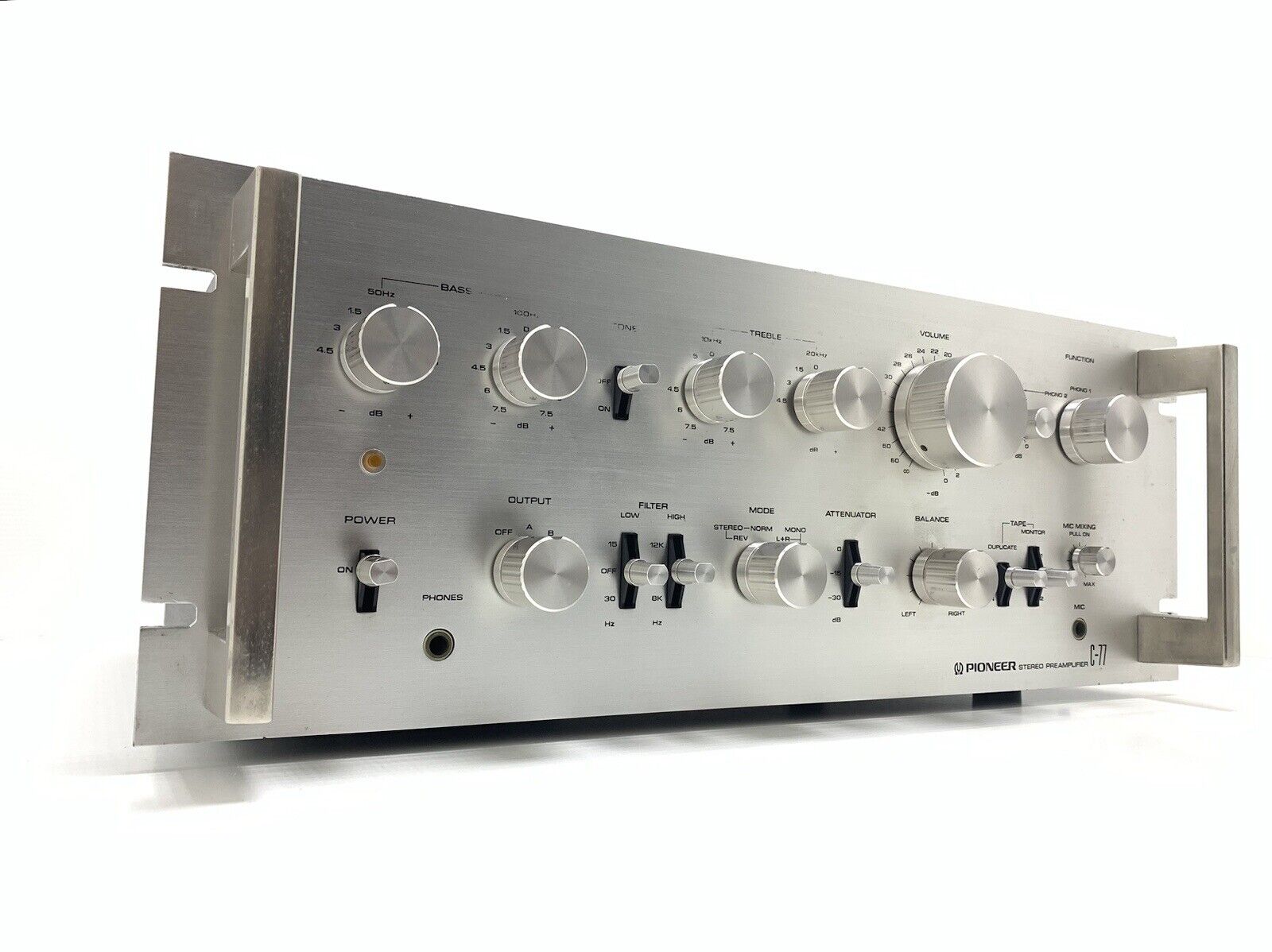 PIONEER C 77 SPEC 1 Stereo Pre Amplifier Vintage 1977 Work Refurbished Good Look