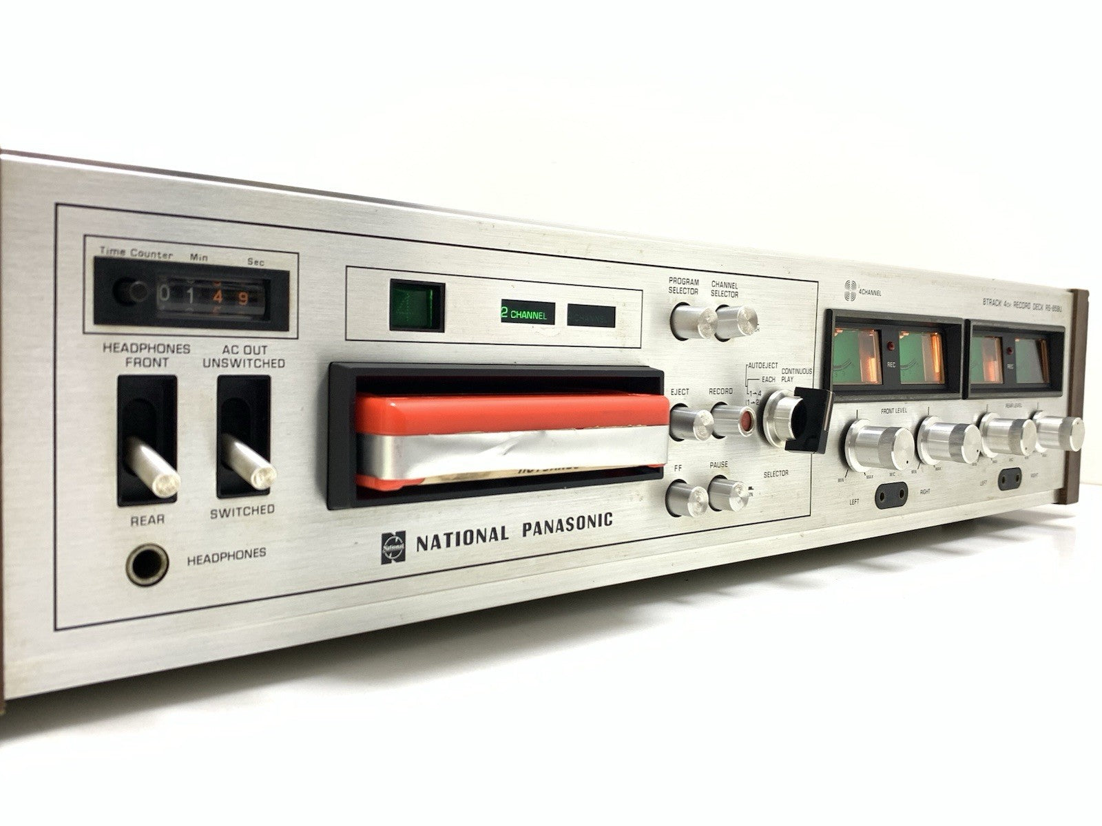 NATIONAL PANASONIC RS 858U 4Channel Quadraphonic 8 Track Recorder WORK Good Look