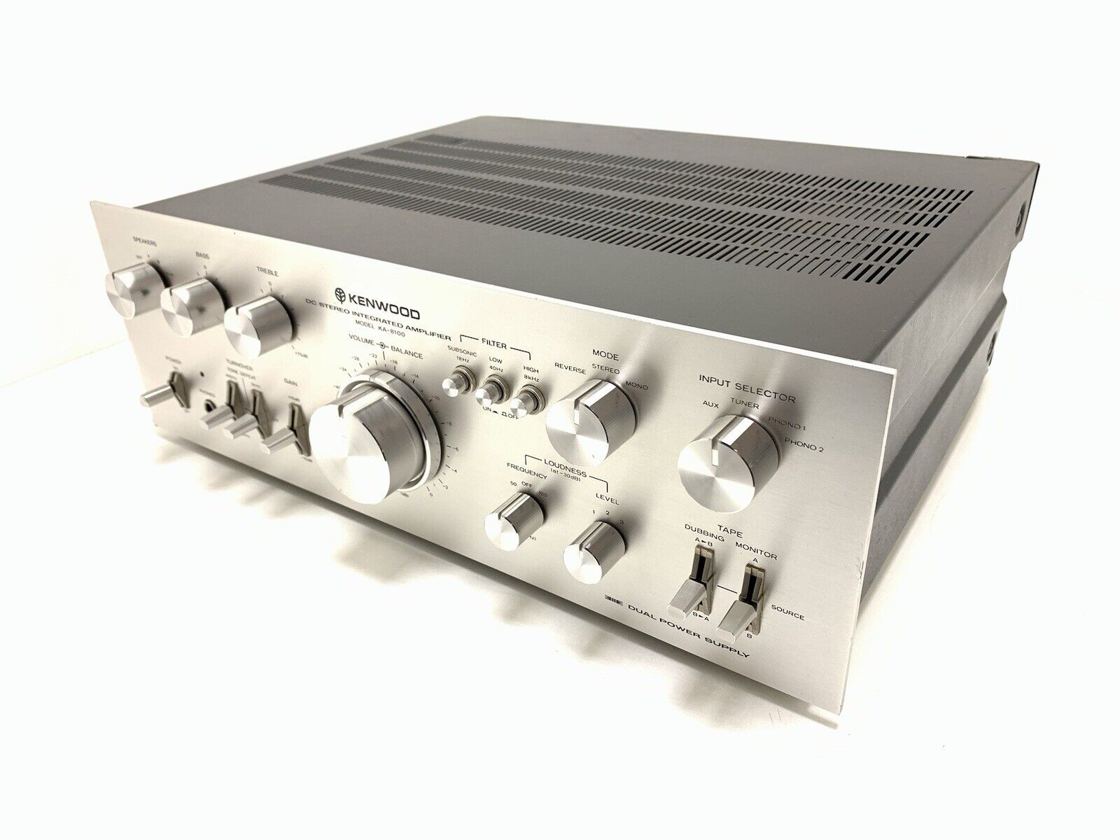 KENWOOD KA 8100 DC Integrated Stereo Amplifier 75+75 WRMS Vintage 1977 Good Look