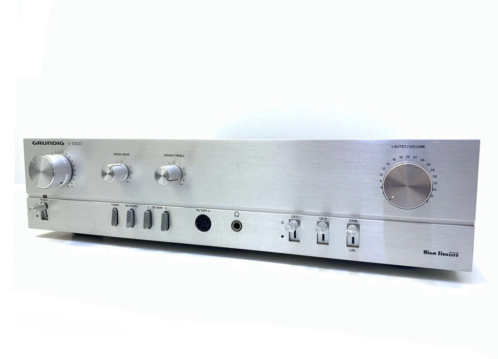 GRUNDIG V-1000 Stereo Amplifier 35+35 Watts RMS Vintage 1980 WORK 100% Good Look