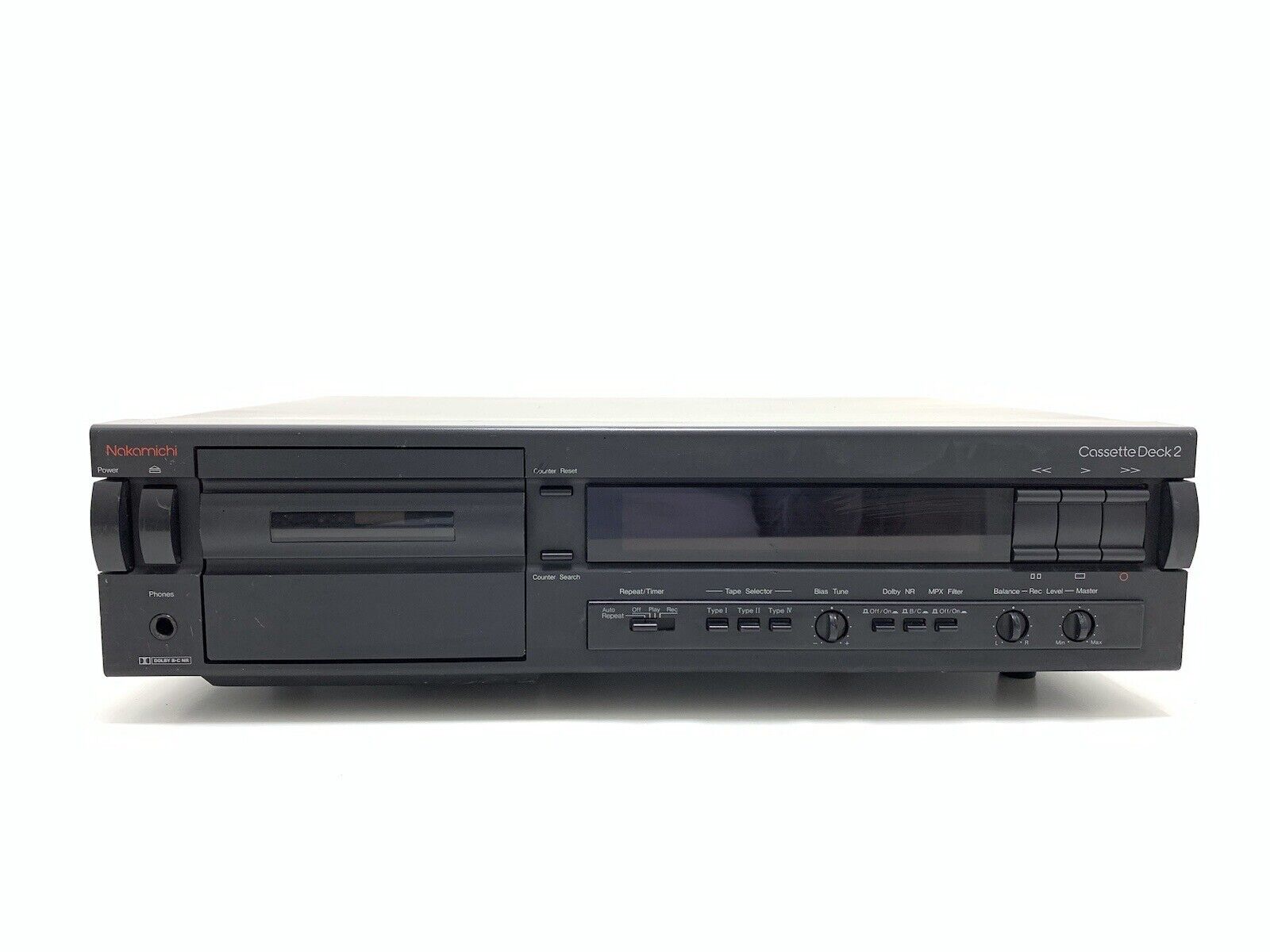 NAKAMICHI Cassette Deck 2 Tape Deck 2 Head High End Vintage 1990 WORK Good Look