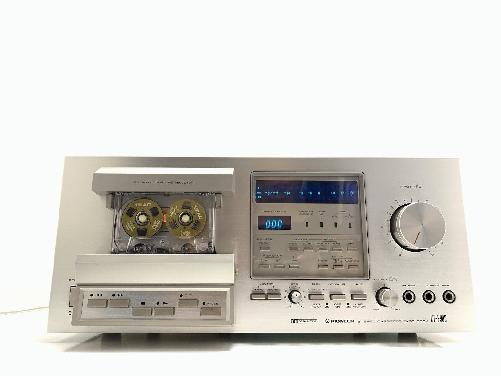 PIONEER CT F900 3 Head Stereo Tape Deck BLUE LINE Vintage 1978 WORK Good Look