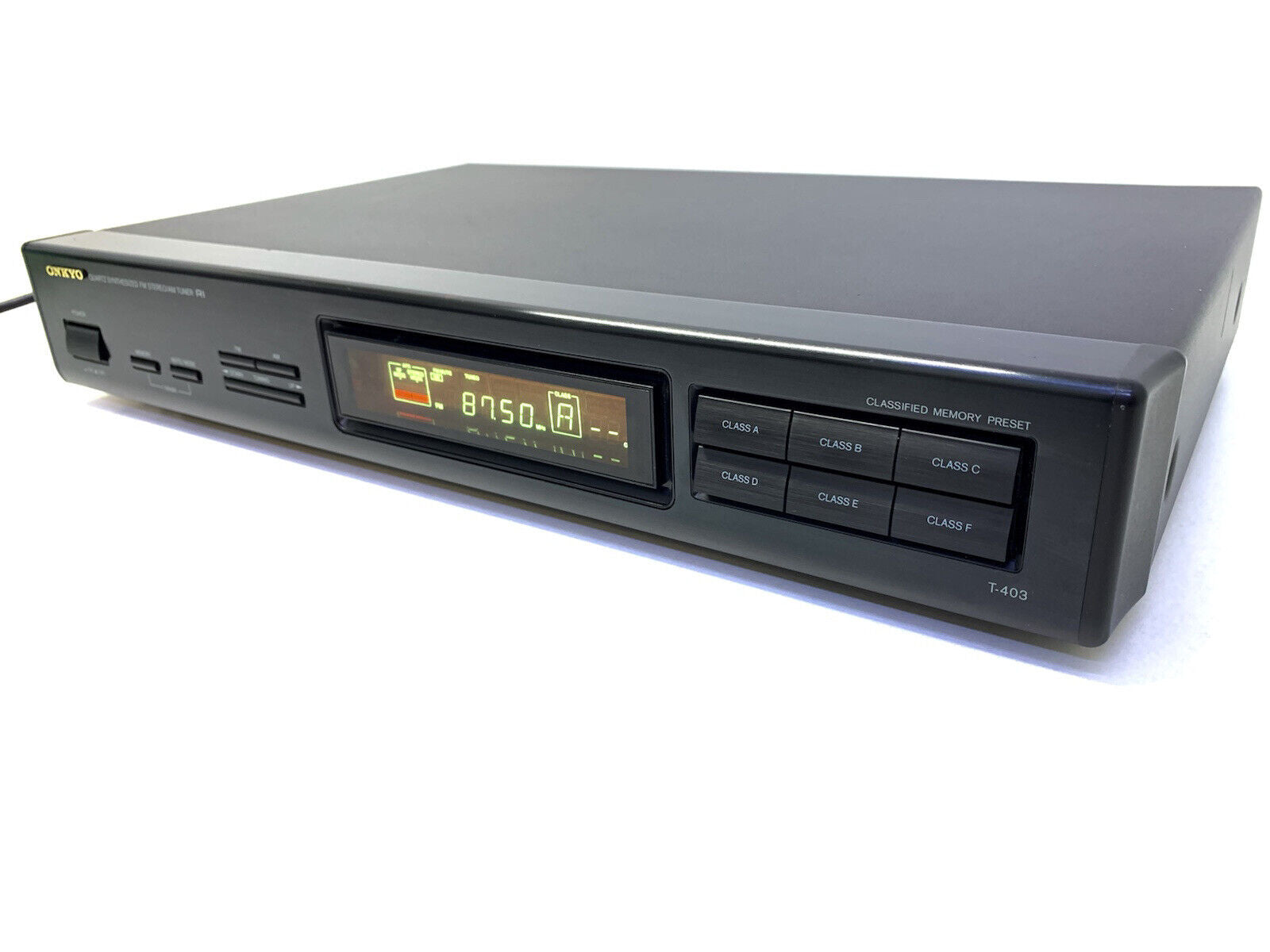ONKYO T-403 Synthesized AM/FM Stereo Digital Tuner Hi Fi Vintage 1991 Good Look