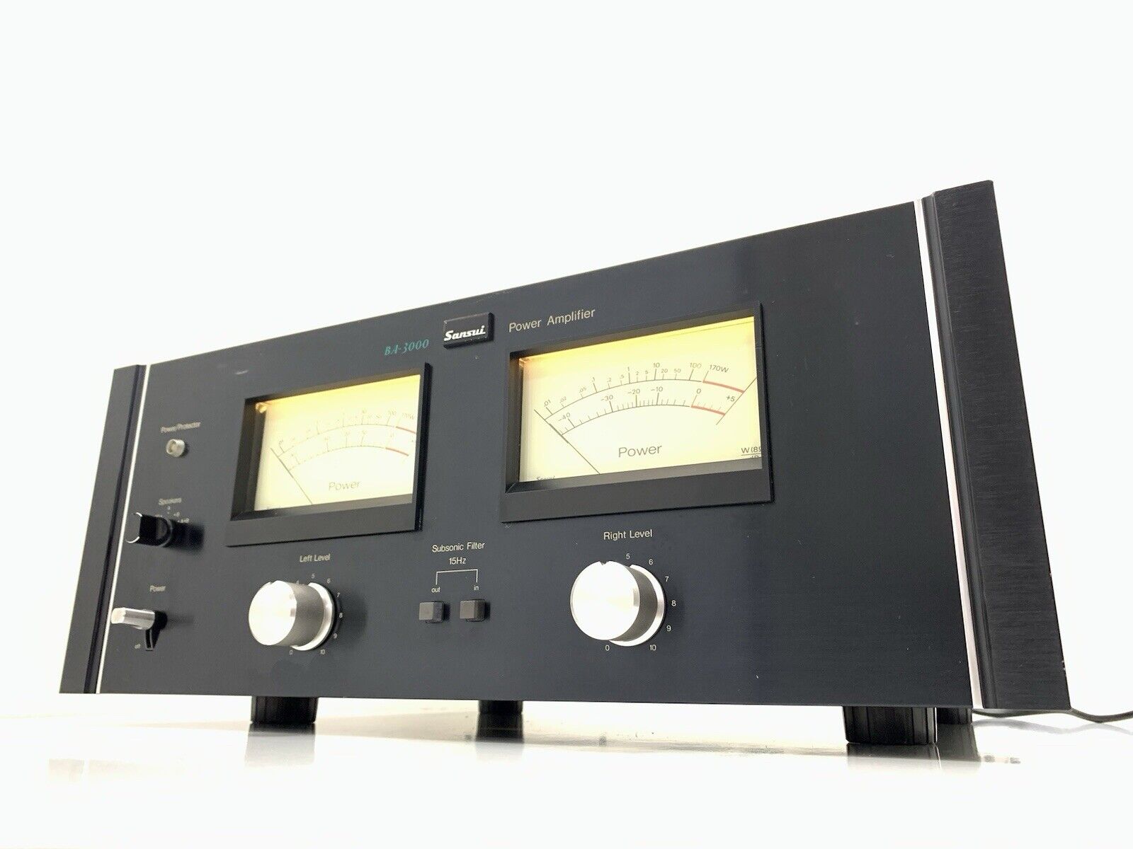 SANSUI BA-3000 Stereo Power Amplifier 170+ 170 W RMS Vintage 1975 WORK Good Look
