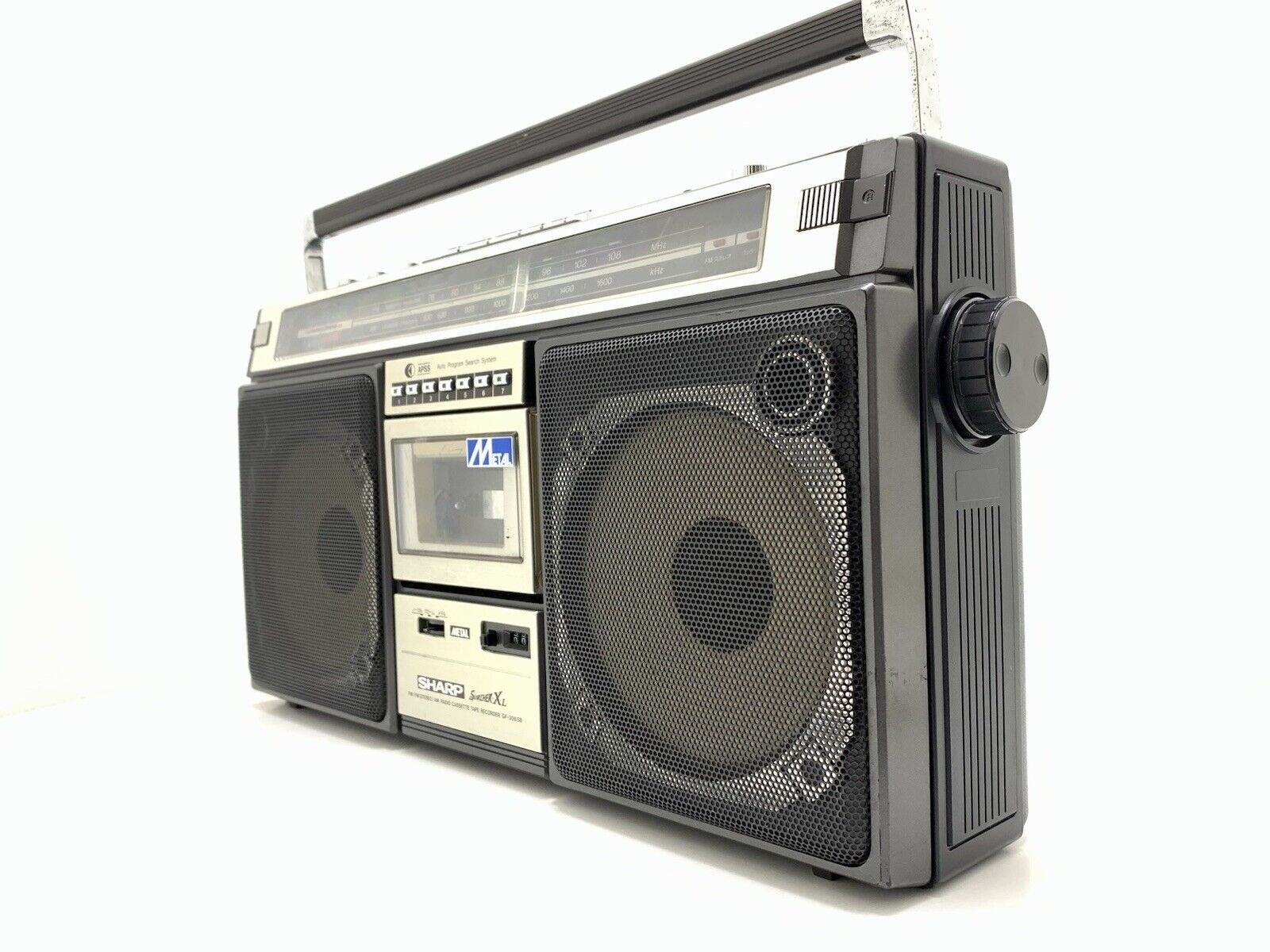SHARP GF 308SB BOOMBOX STEREO Radio Cassette Vintage WORK PERFECT Good Look