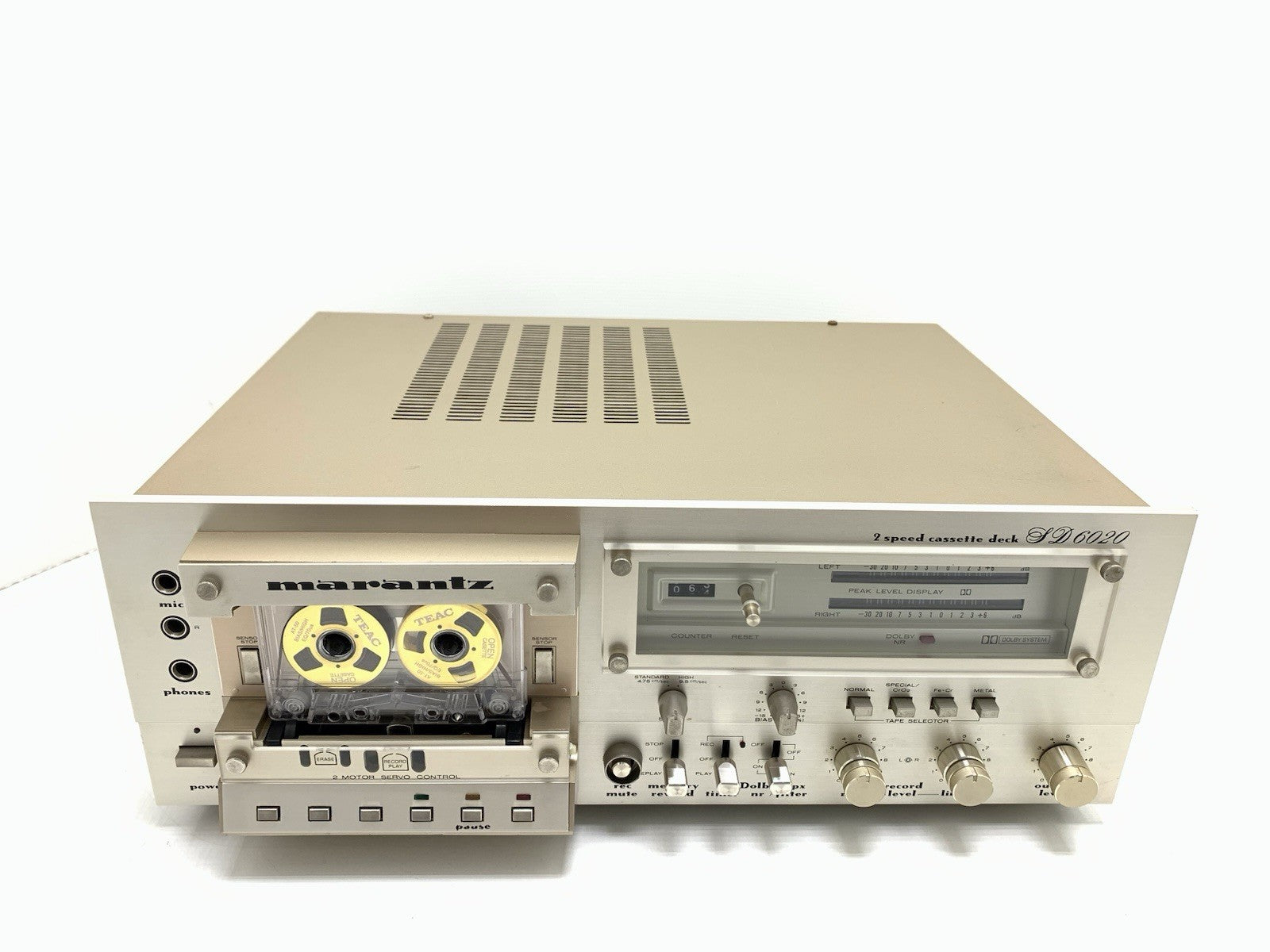 MARANTZ SD 6020 Stereo Cassette Deck 2 Speed Vintage 1980 Hi End WORK Good Look