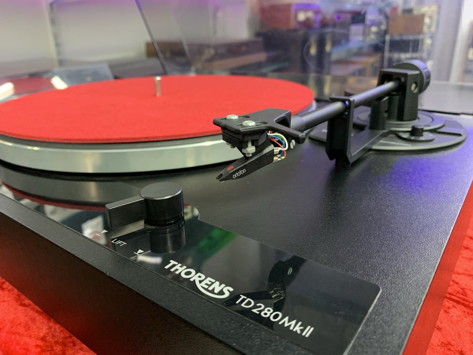 THORENS TD 280 MK2 Turntable Belt Drive 2Speed Semi Automatic +ORTOFON WORK Good