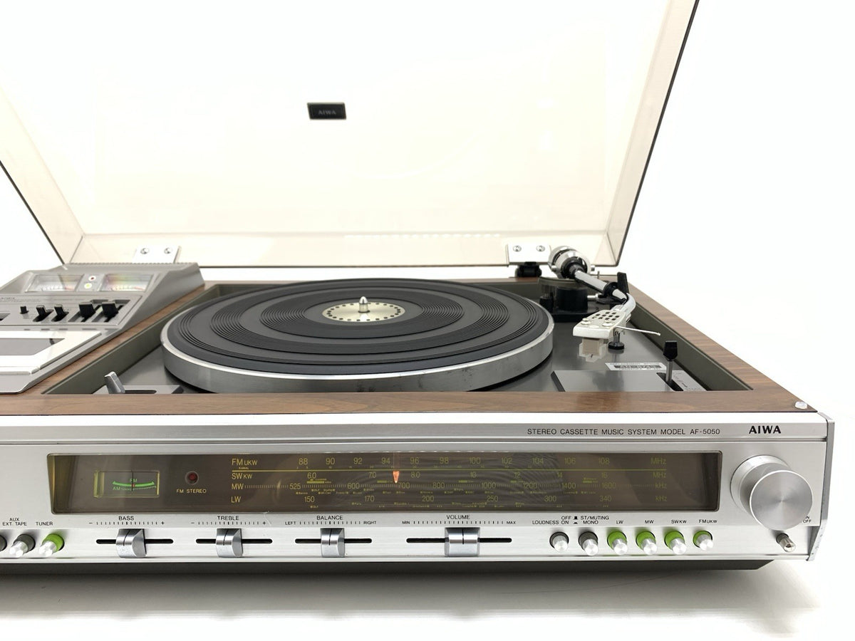 AIWA AF-5050 Turntable Cassette Radio Music Centre Japan Vintage 1977 Hi-Fi Good