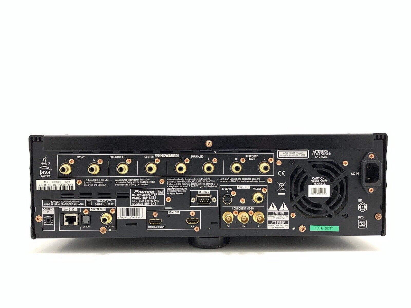 Pioneer ブルーレイディスクプレーヤー BDP-LX91 Amazon | Pioneer ブルーレイディスクプレーヤー BDP-LX91