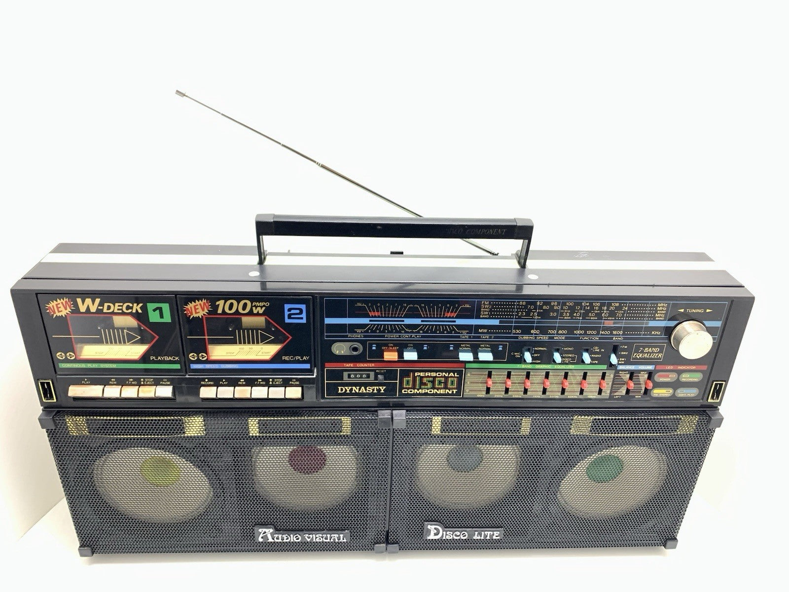 DYNASTY ES555 BOOMBOX Ghettoblaster MADONNA Radio Cassette Stereo WORK Good Look