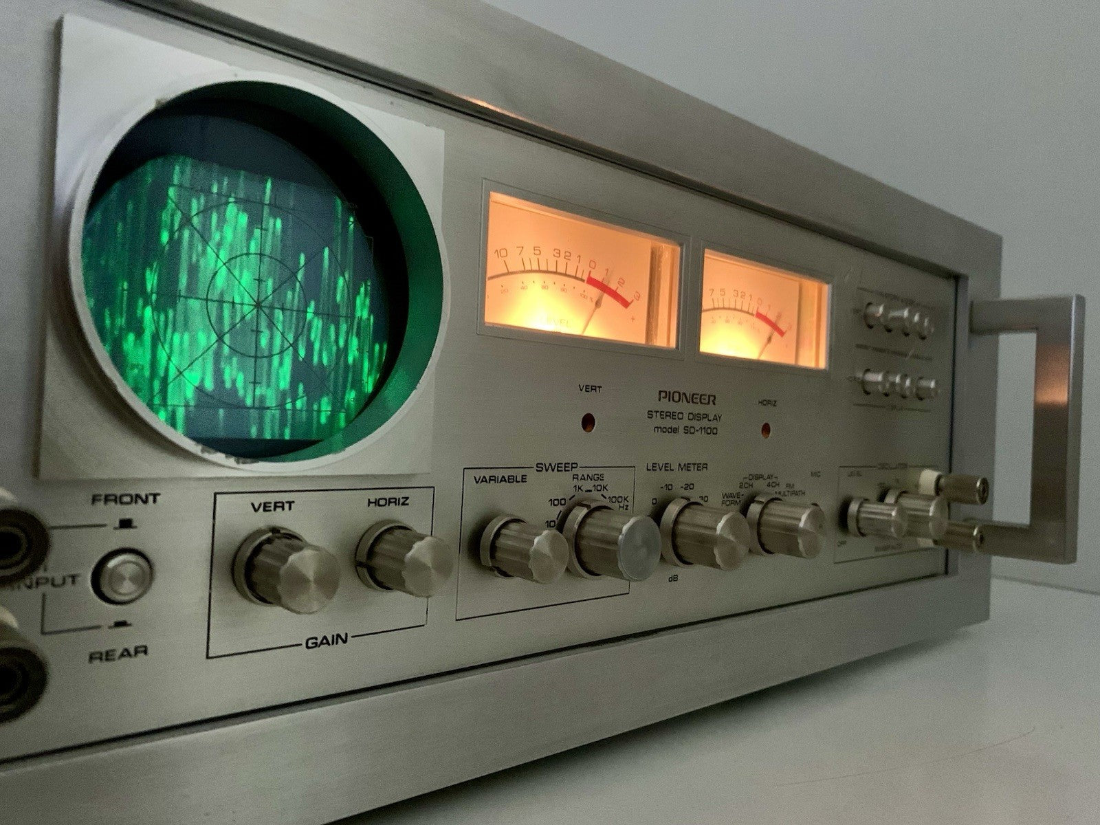 PIONEER SD-1100 Stereo Rack Display Audio Scope RARE Vintage 1972 WORK Good Look