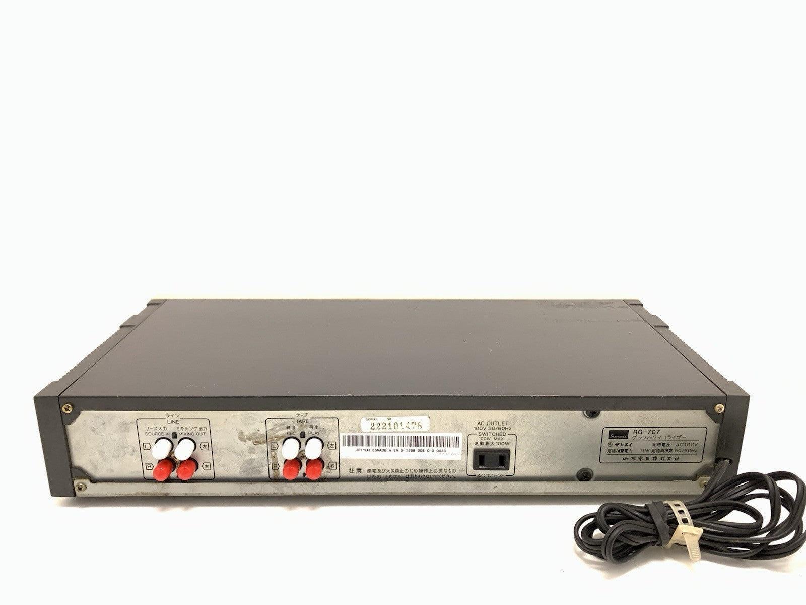 Sansui RG-707 Stereo Graphic Equalizer Consolette Vintage 1983 Work Good Look