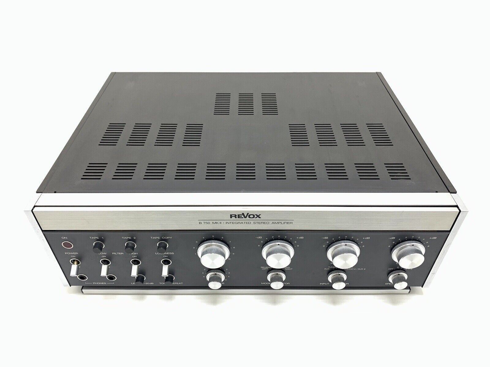 REVOX B-750 MKII Hig End Stereo Amplifier 80 W RMS Vintage 1978 WORK Good Look