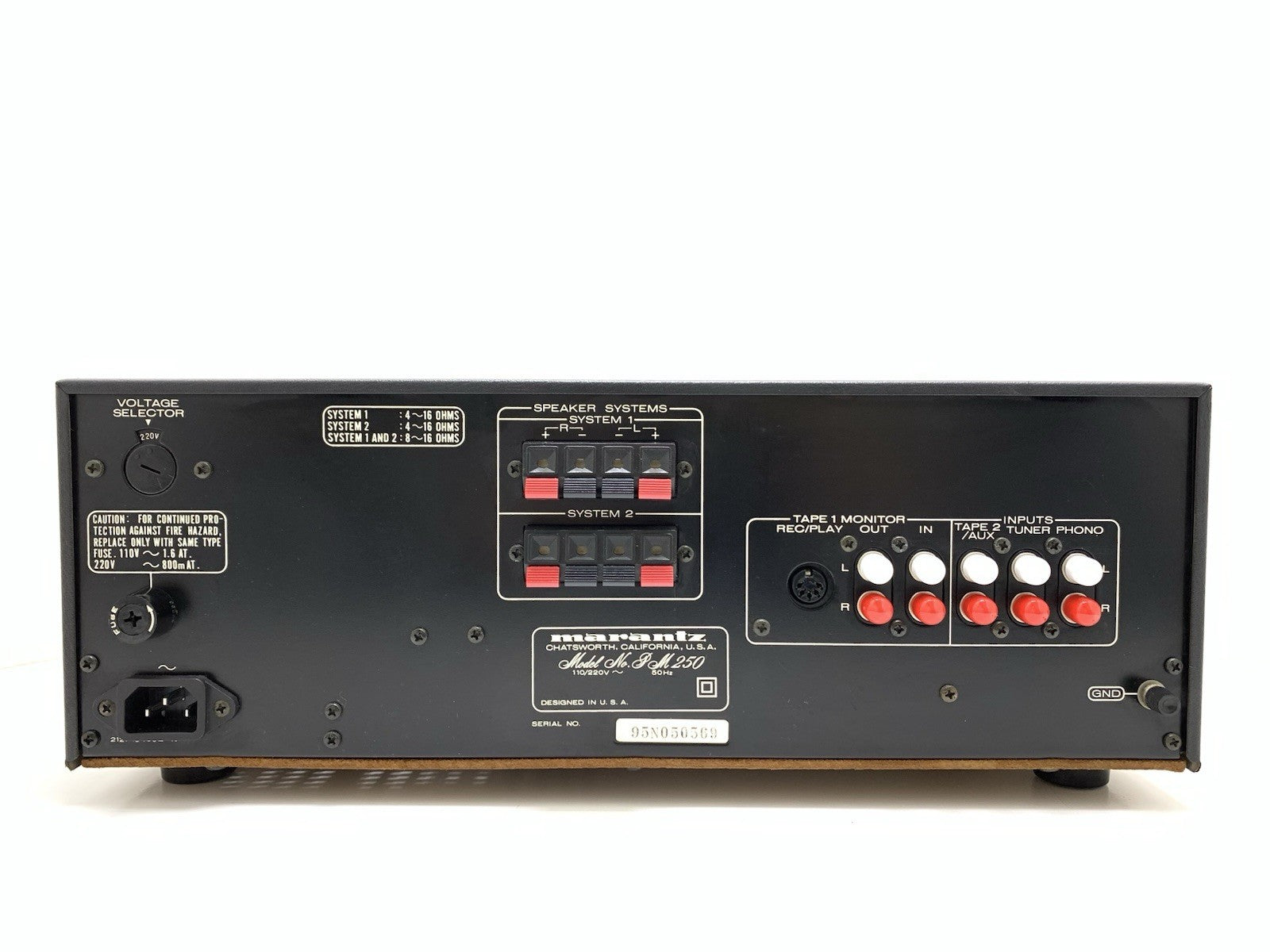 Marantz PM 250 Console Stereo Amplifier 25+25 W RMS Vintage 1979 Work Good Look