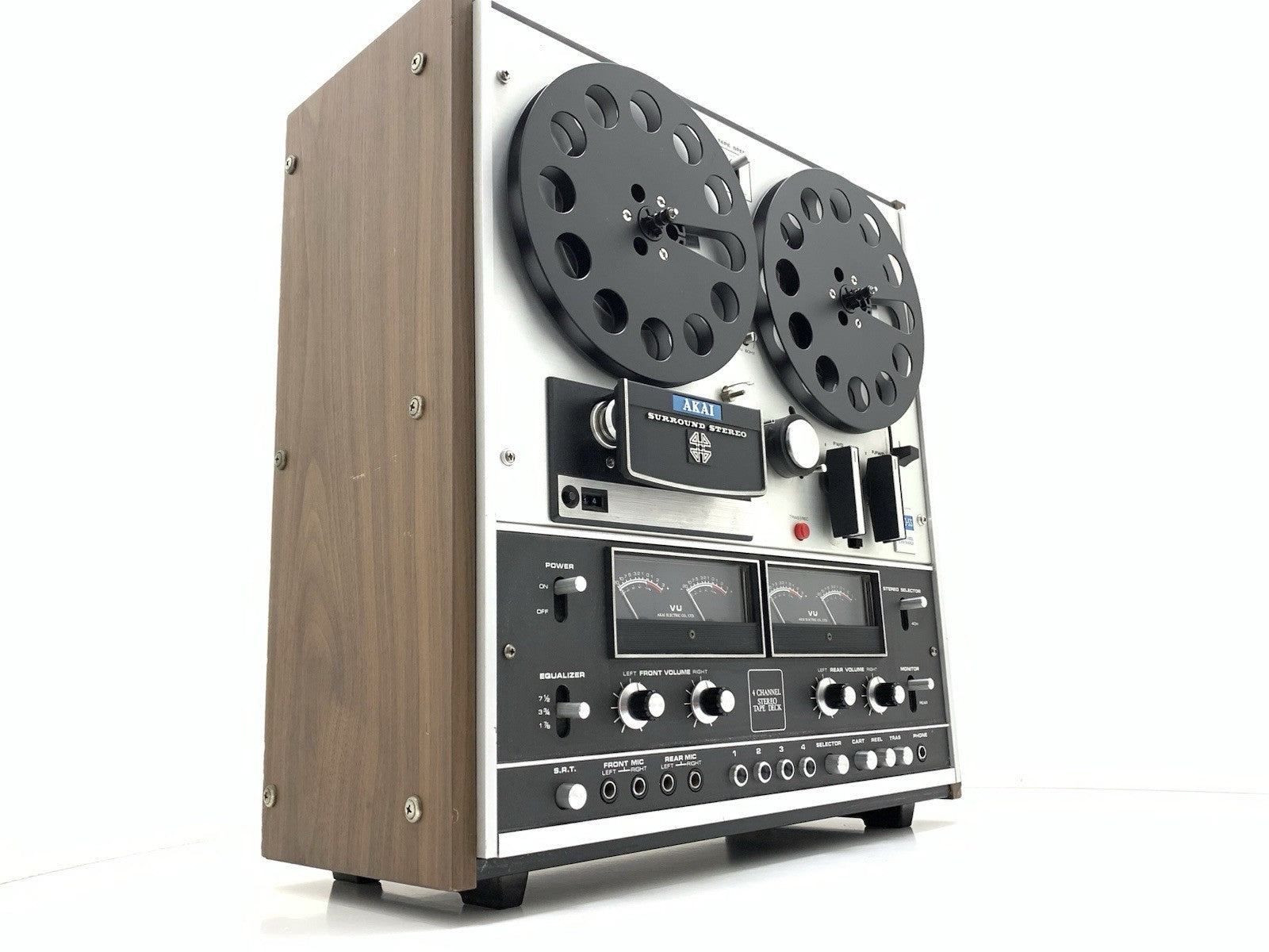 AKAI 1800 DSS Reel to Reel + 8Track 4 Channel 7" Tape Vintage 1972 WORK GoodLook