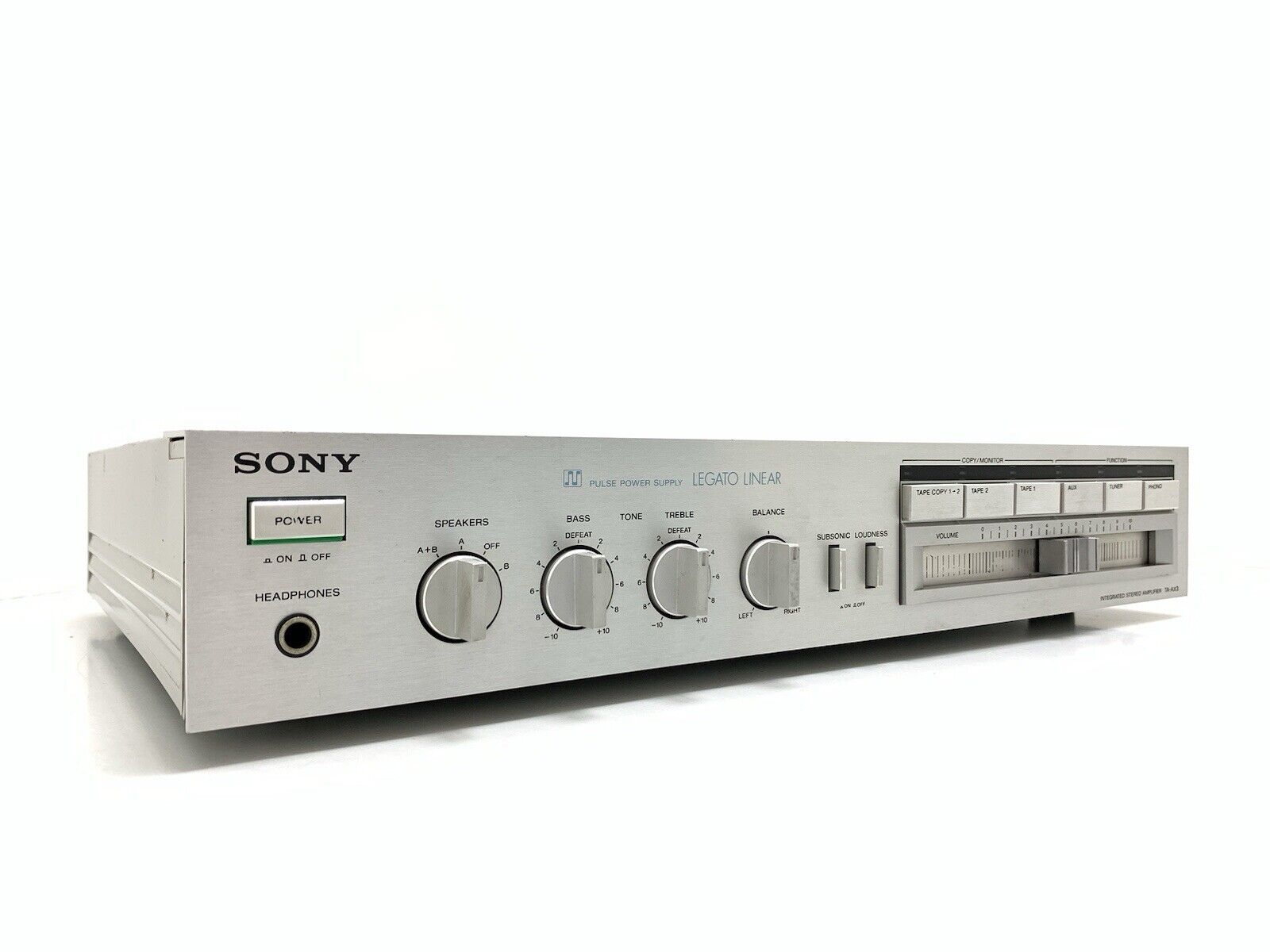 SONY TA-AX3 Stereo Integrated Amplifier 40+40 Watts RMS Vintage 1982 Good Look