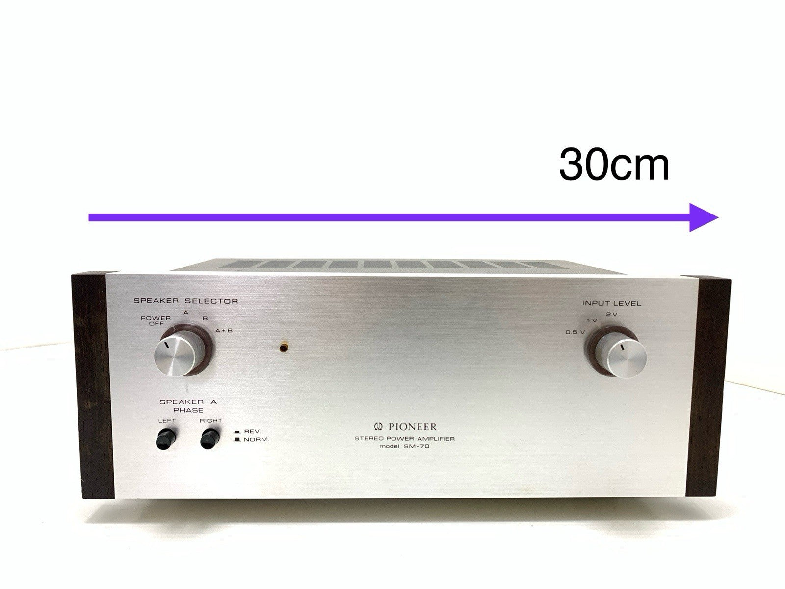 PIONEER SM-70 SM700 Stereo Power Amplifier 20+20W RMS Vintage 1969 WORK GoodLook