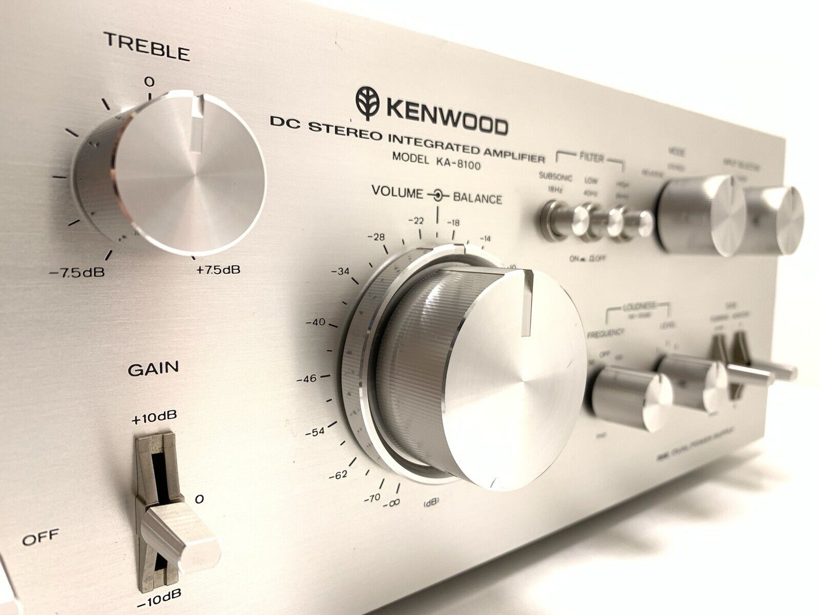 KENWOOD KA 8100 DC Integrated Stereo Amplifier 75+75 WRMS Vintage 1977 Good Look
