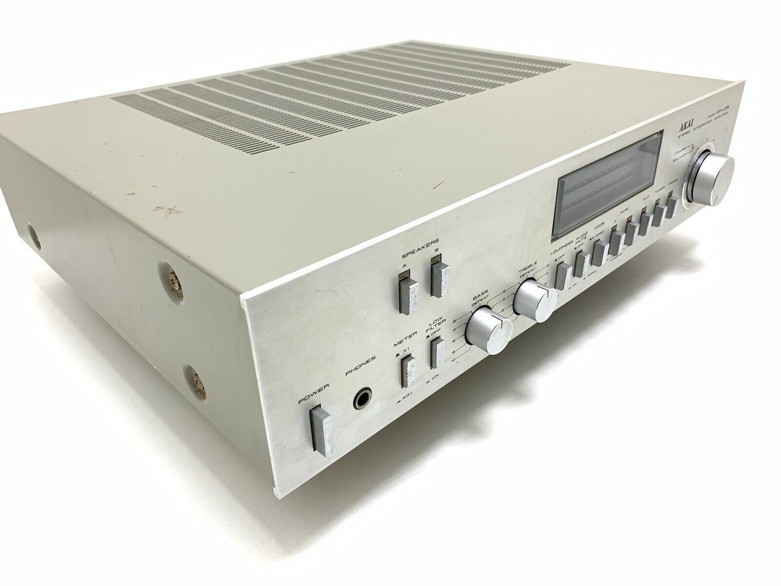 AKAI AM-U55 Stereo Integrated Amplifier 55+55 WRMS Vintage 1981 Work Good Look