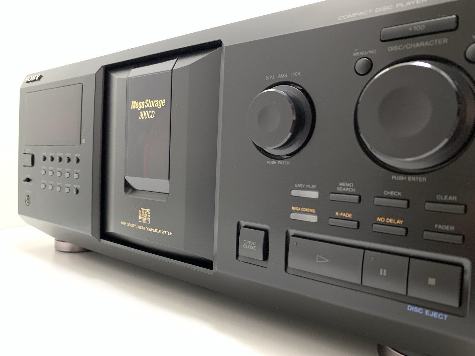 SONY CDP CX355 MegaStorage 300 CD Compact Disc Changer Vintage WORK Good Look