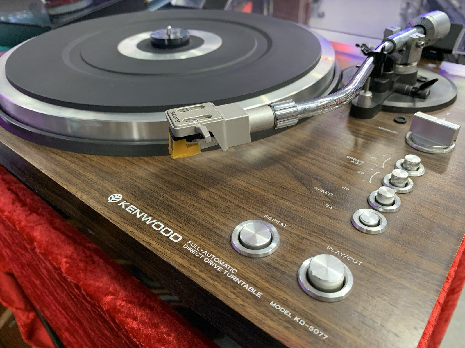 Kenwood KD-5077 Turntable Direct Drive Fully Automatic Vintage Working Good Look