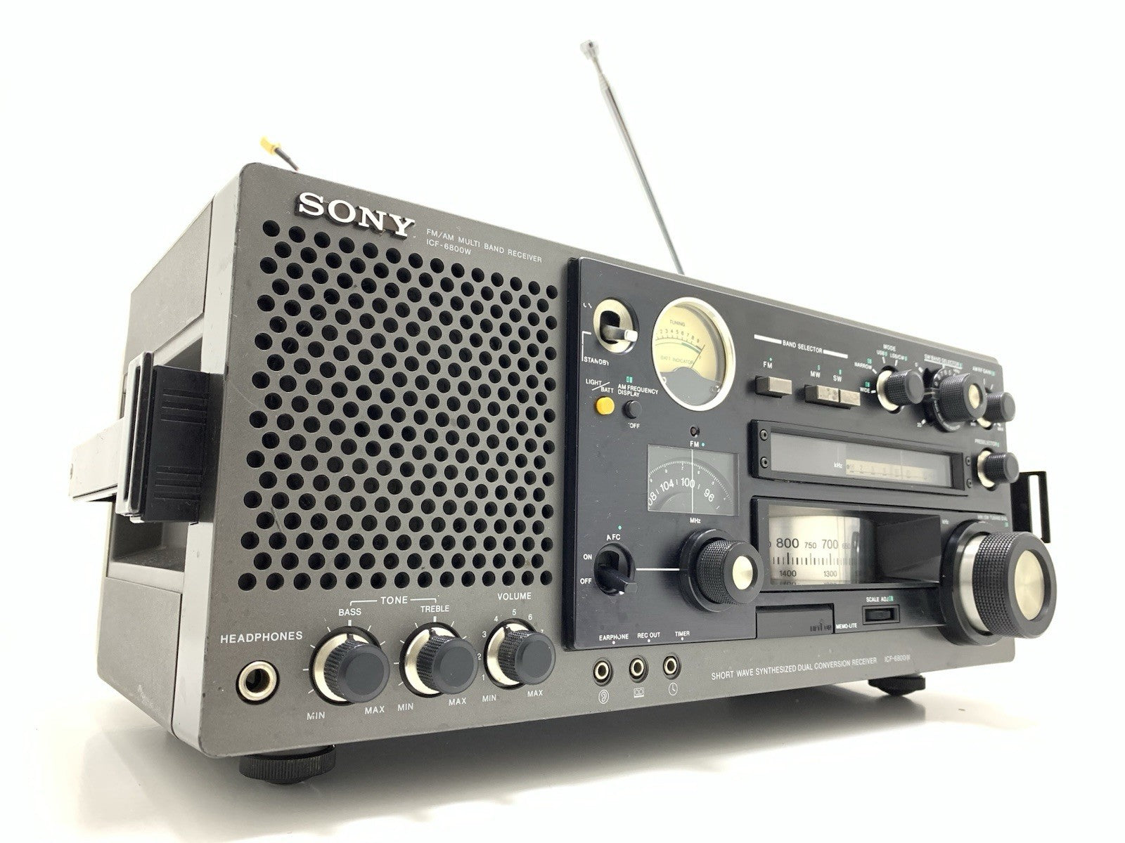 Sony ICF 6800W World Band Receiver Professional Radio Multiband Vintag Work Good